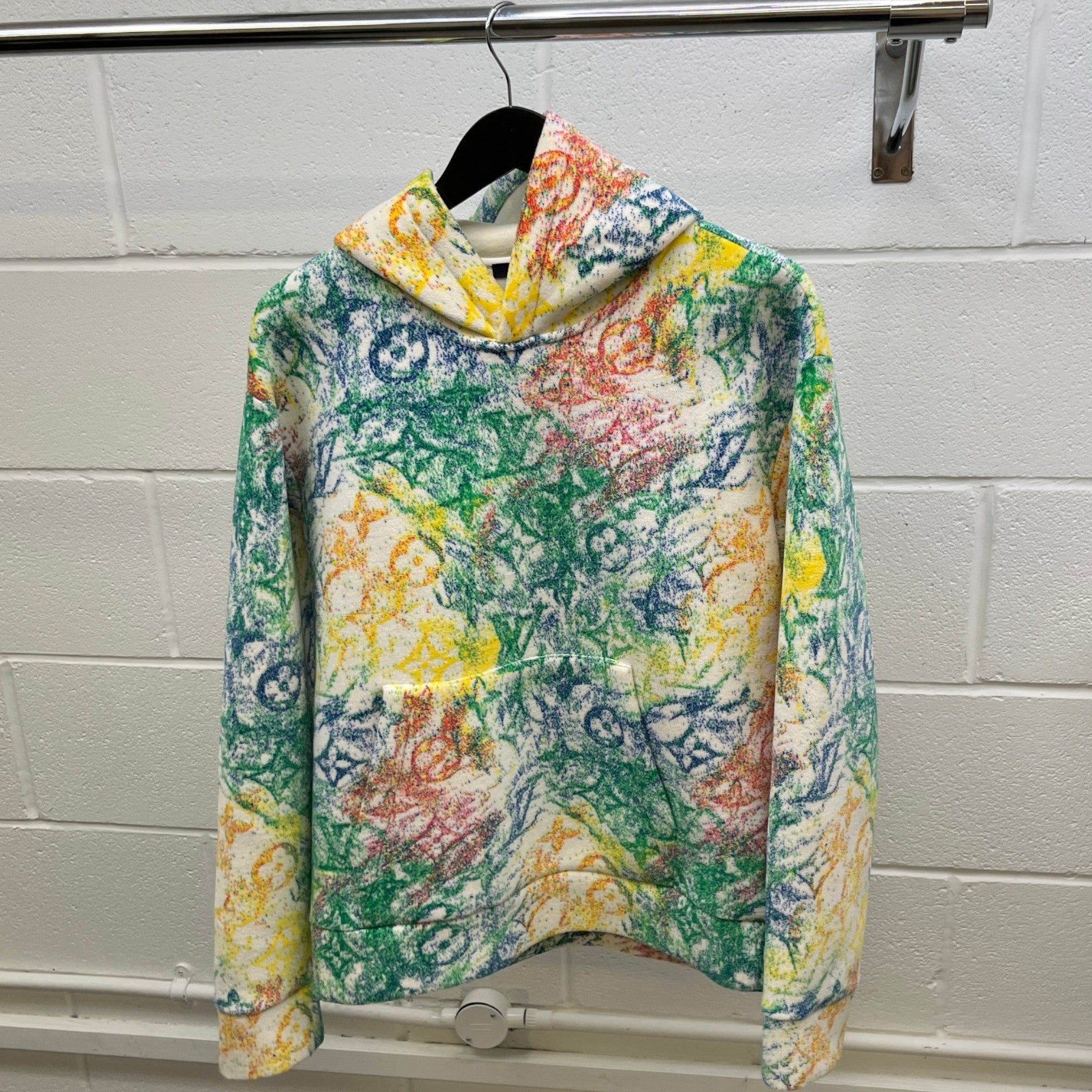 Men's Pastel Monogram Jacquard Hoodie Multi-Coloured Size M