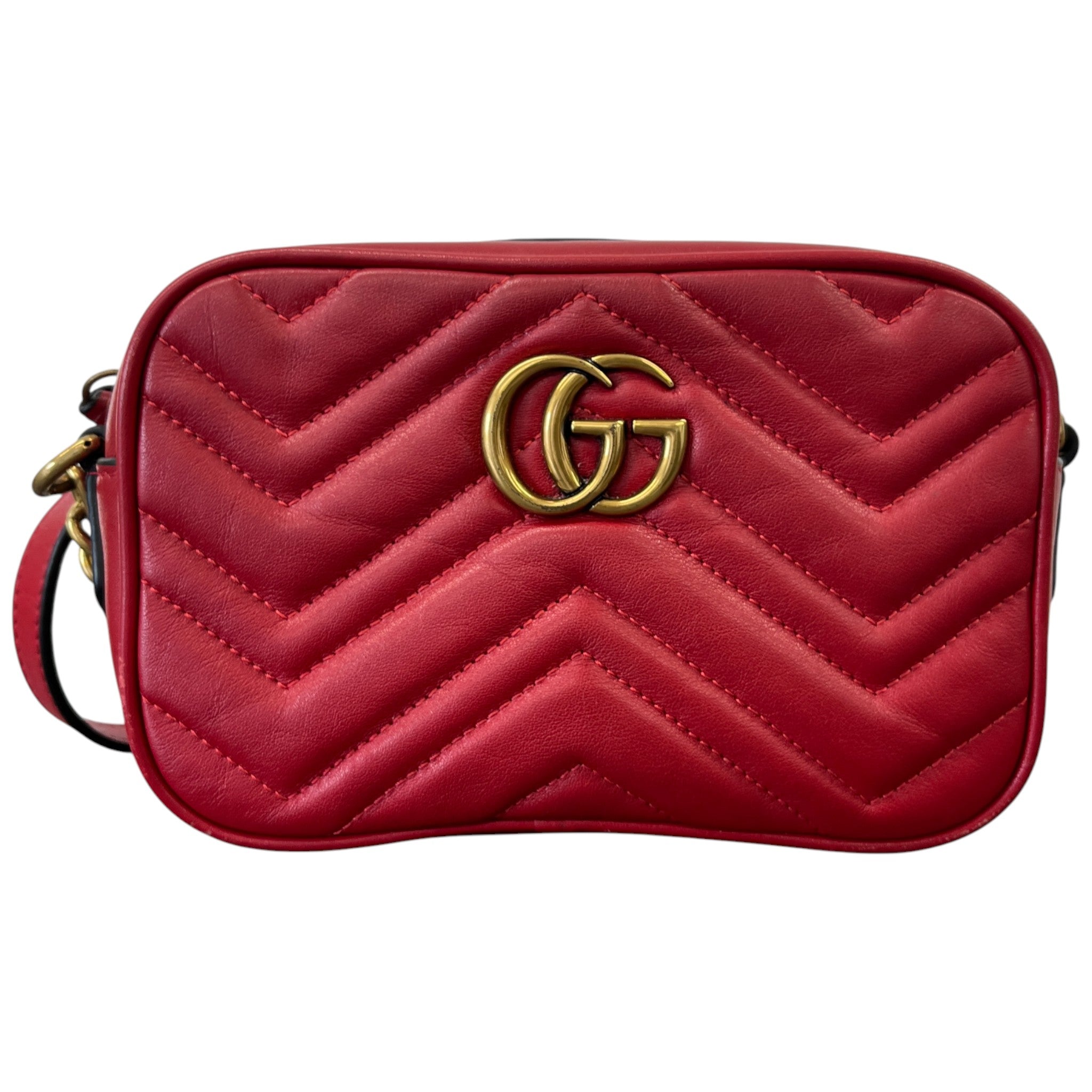 Women's Gg Marmont Mini Camera Bag Red