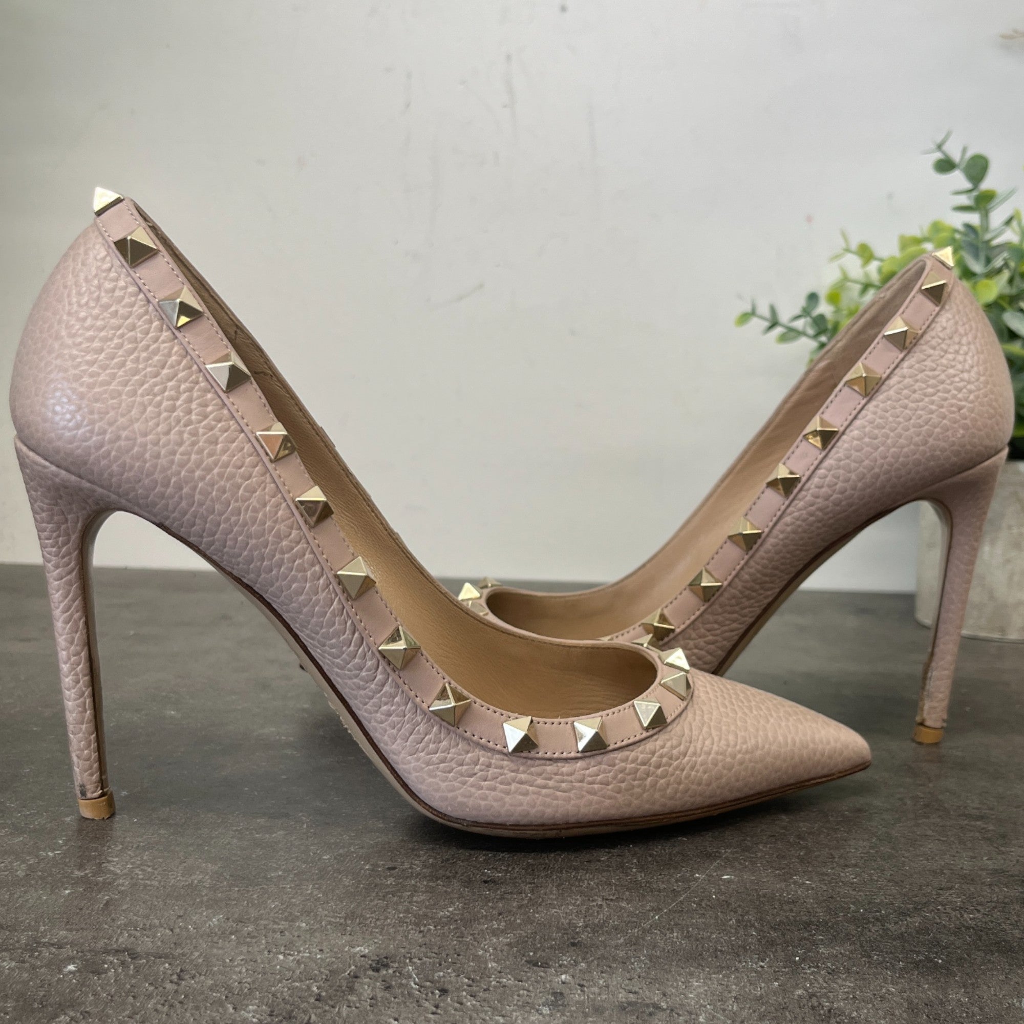 Women's Rockstud Heels Mauve Size EU 37 / UK 4