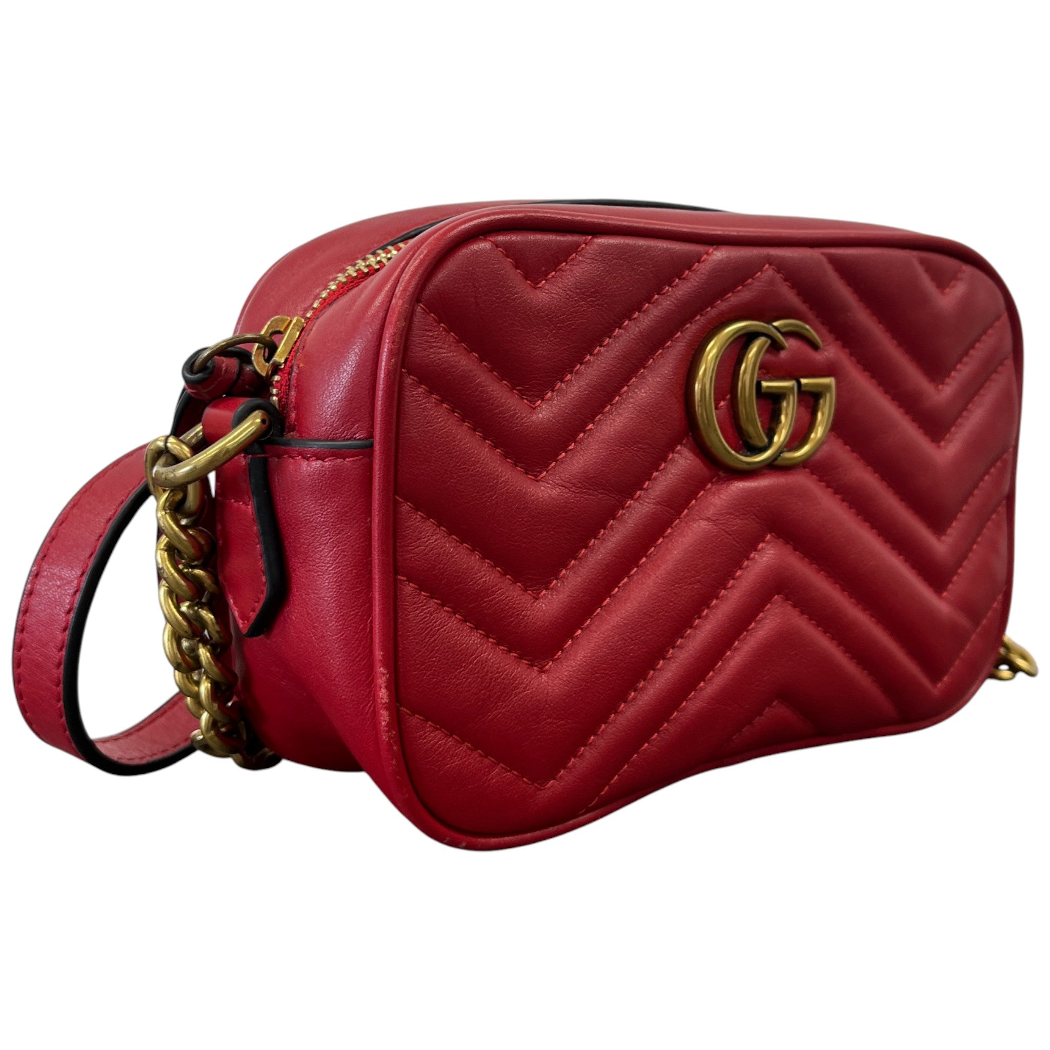 Women's Gg Marmont Mini Camera Bag Red