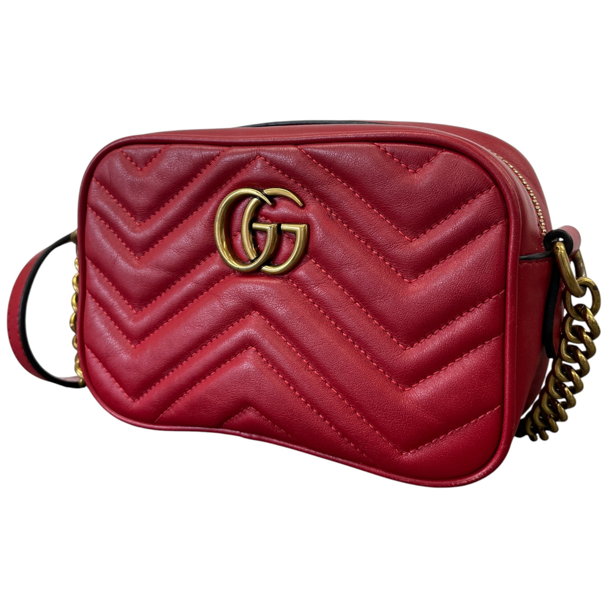 Women's Gg Marmont Mini Camera Bag Red