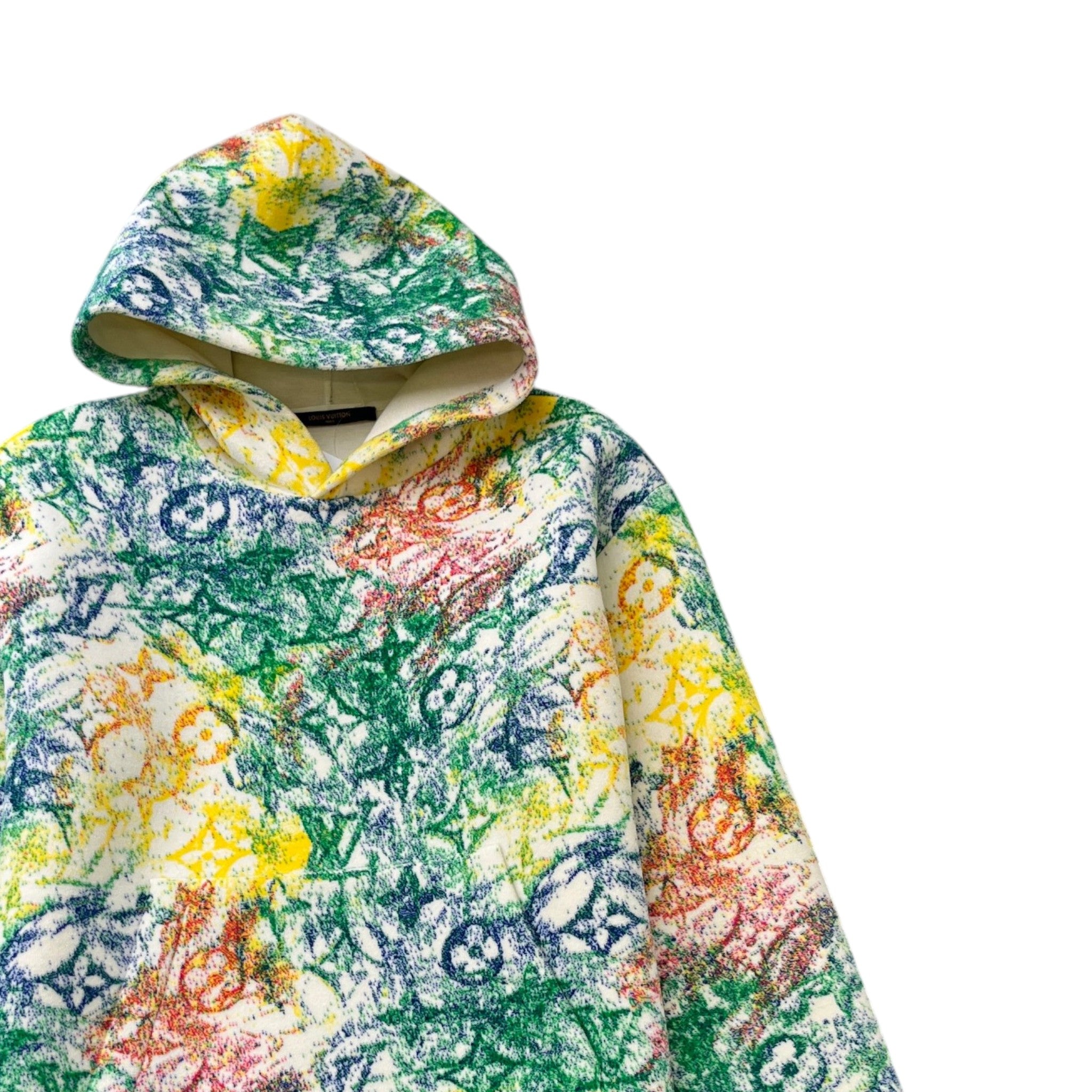 Men's Pastel Monogram Jacquard Hoodie Multi-Coloured Size M