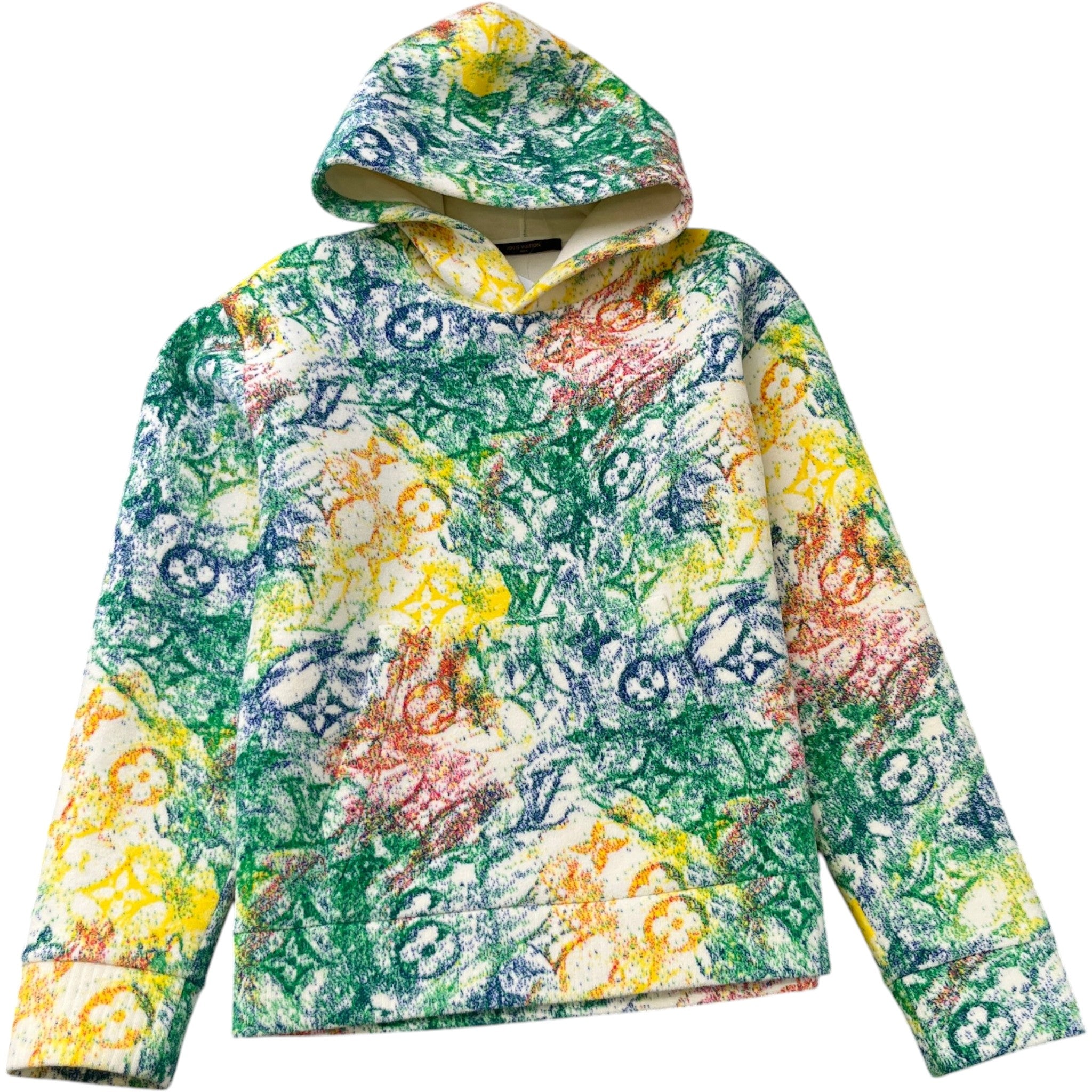 Men's Pastel Monogram Jacquard Hoodie Multi-Coloured Size M