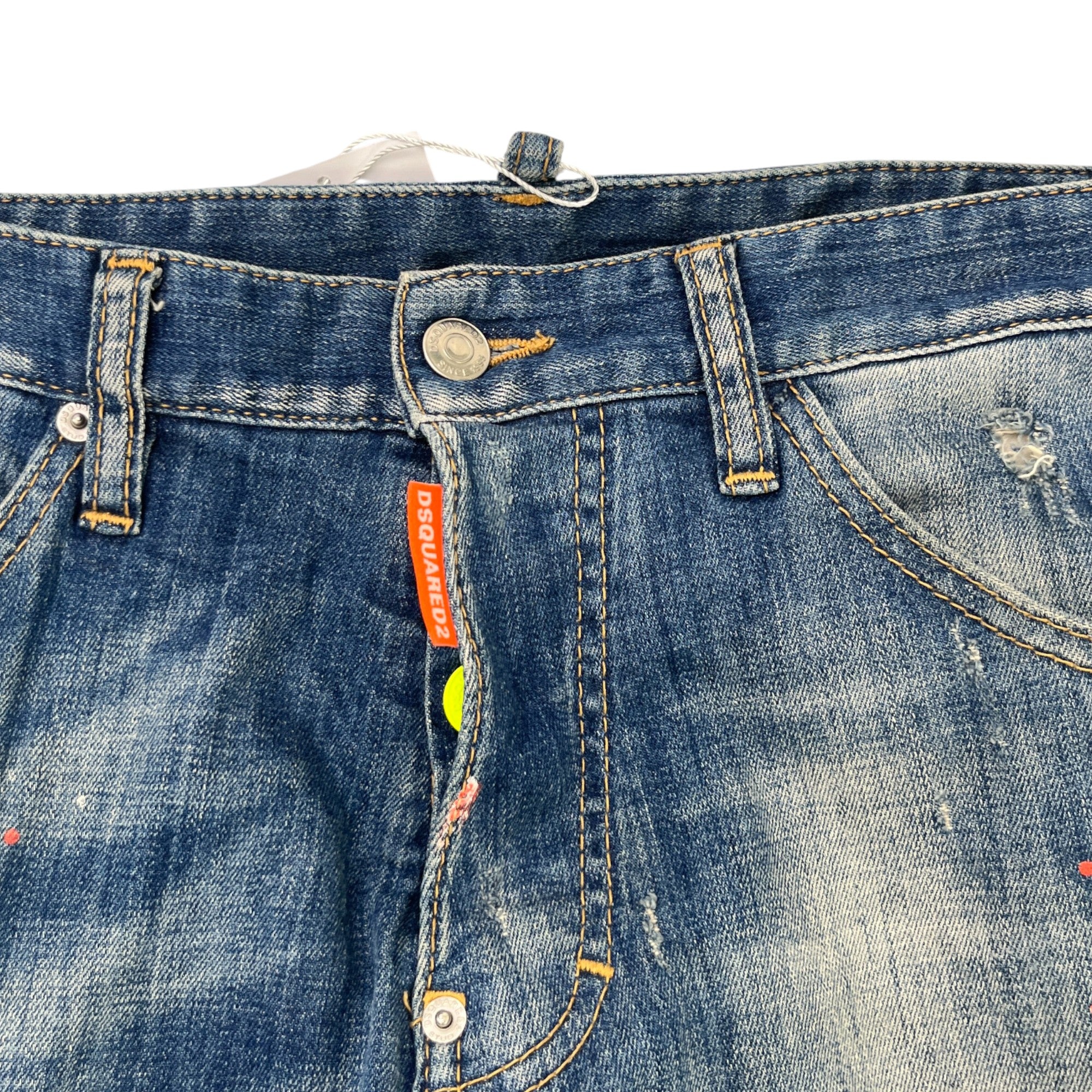 Men's Paint Splatter Jeans Blue Size IT 44 / UK 28