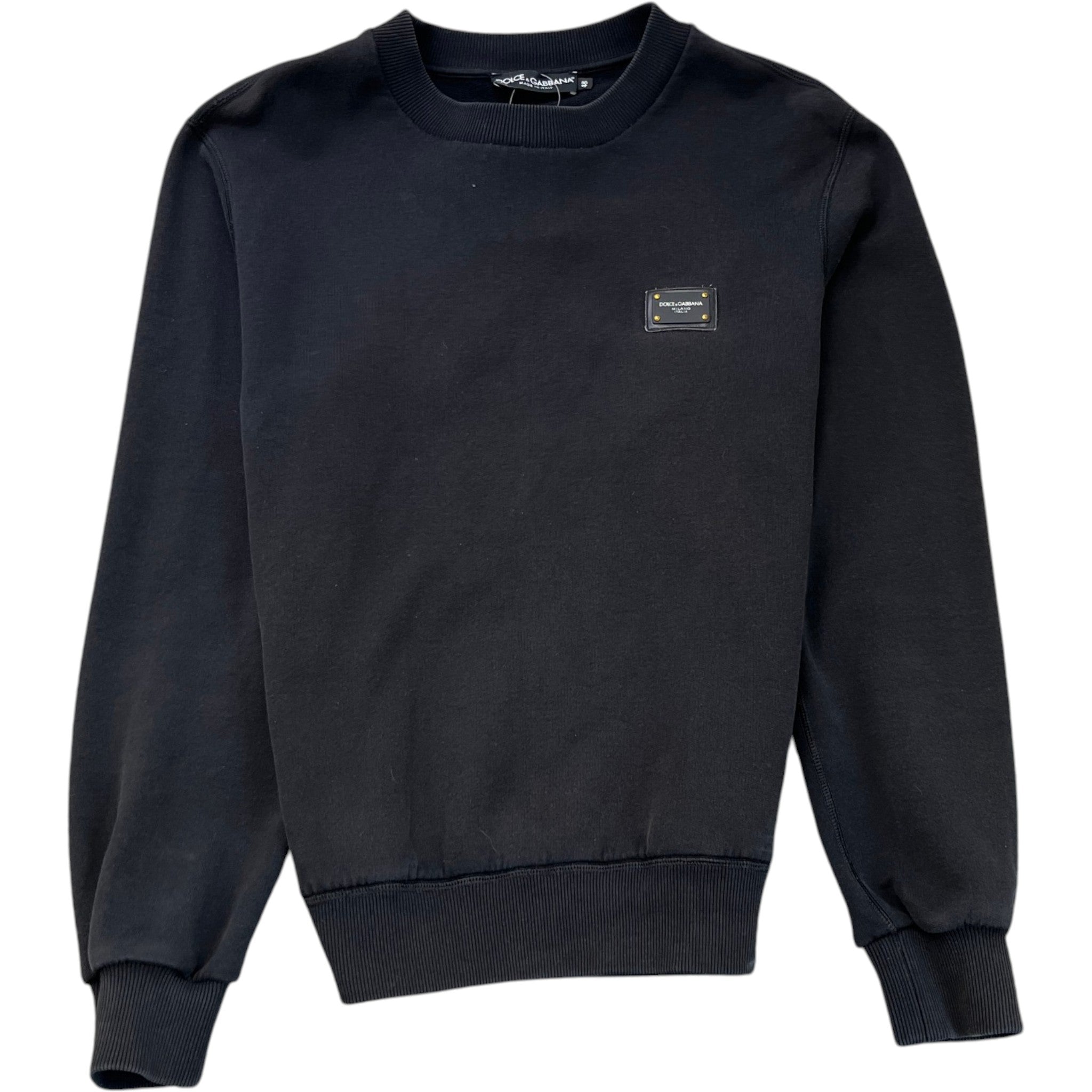 Men's Plaque Logo Sweatshirt Black Size IT 48 / UK M
