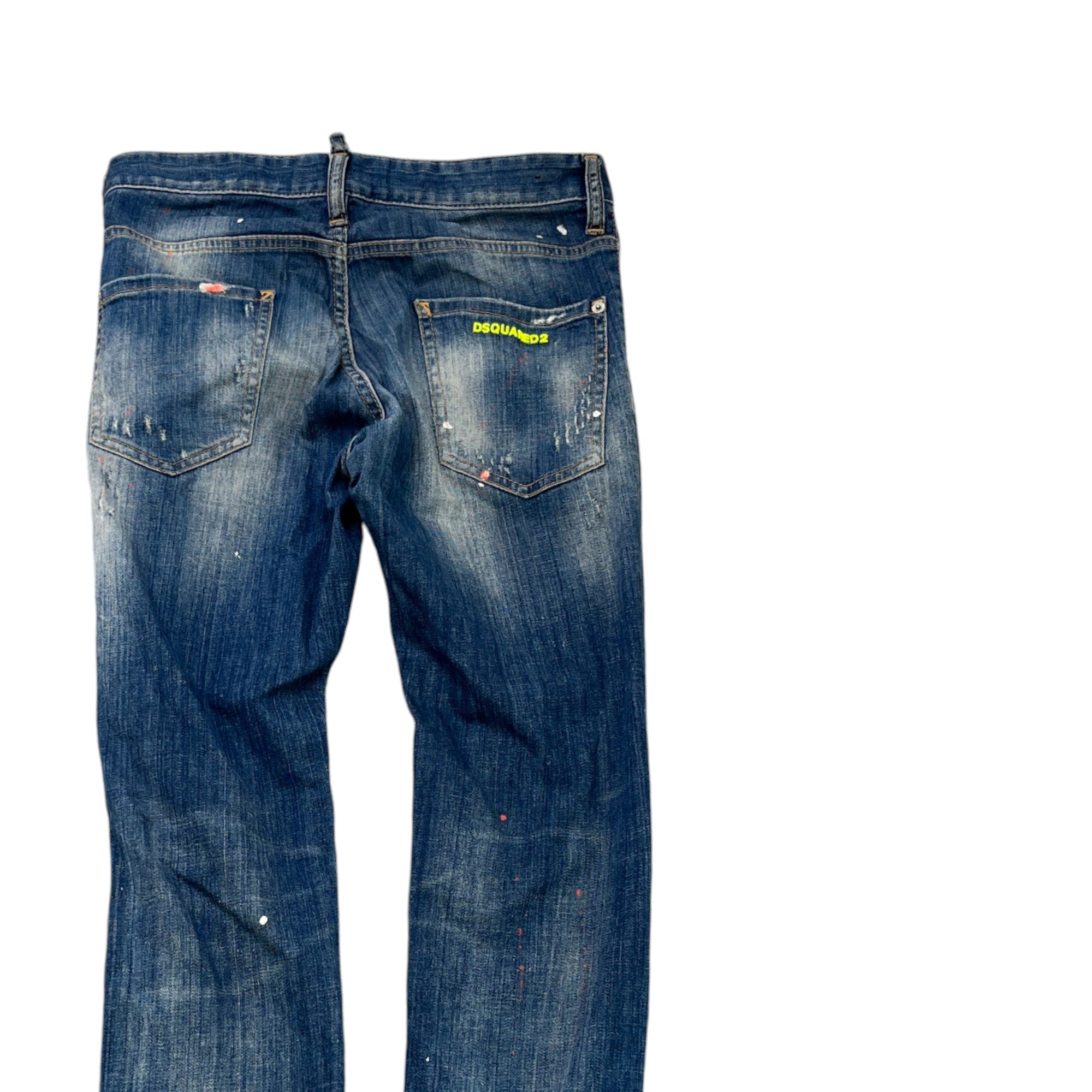 Men's Paint Splatter Jeans Blue Size IT 44 / UK 28