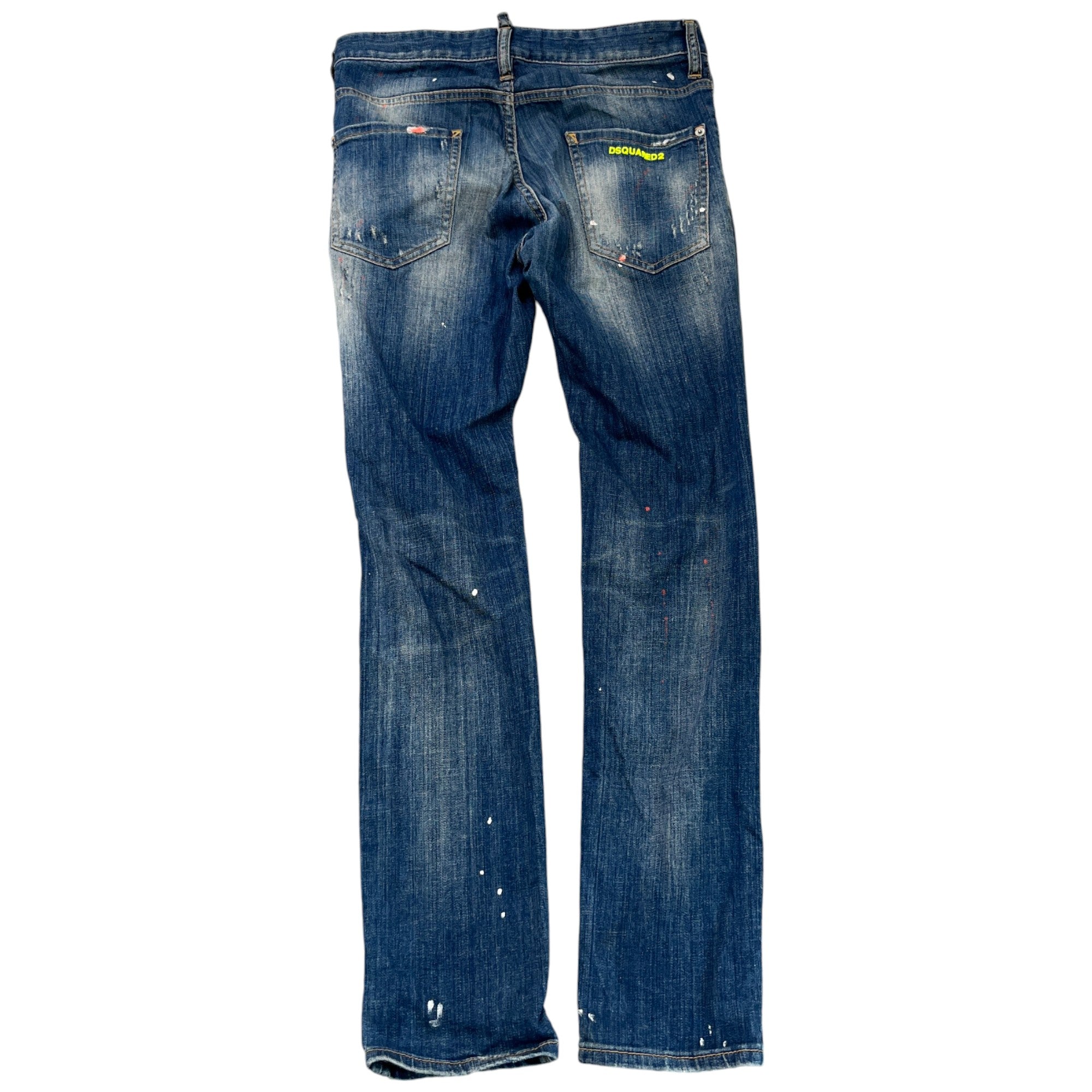 Men's Paint Splatter Jeans Blue Size IT 44 / UK 28