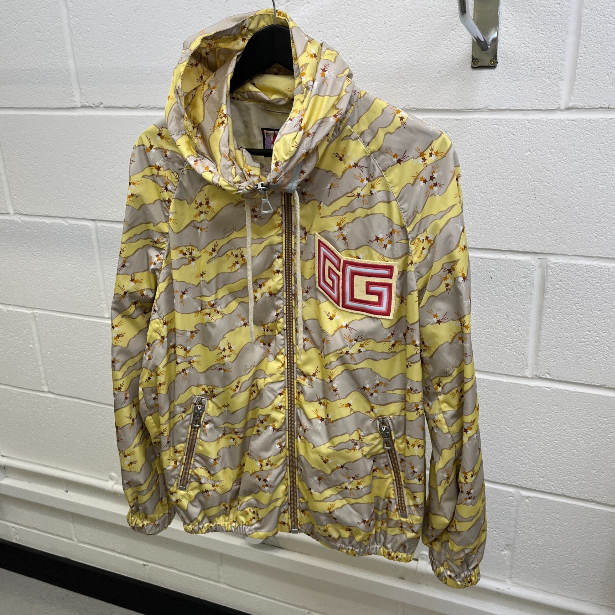 Men's Gg Patch Star Design Jacket Yellow Size IT 46 / S