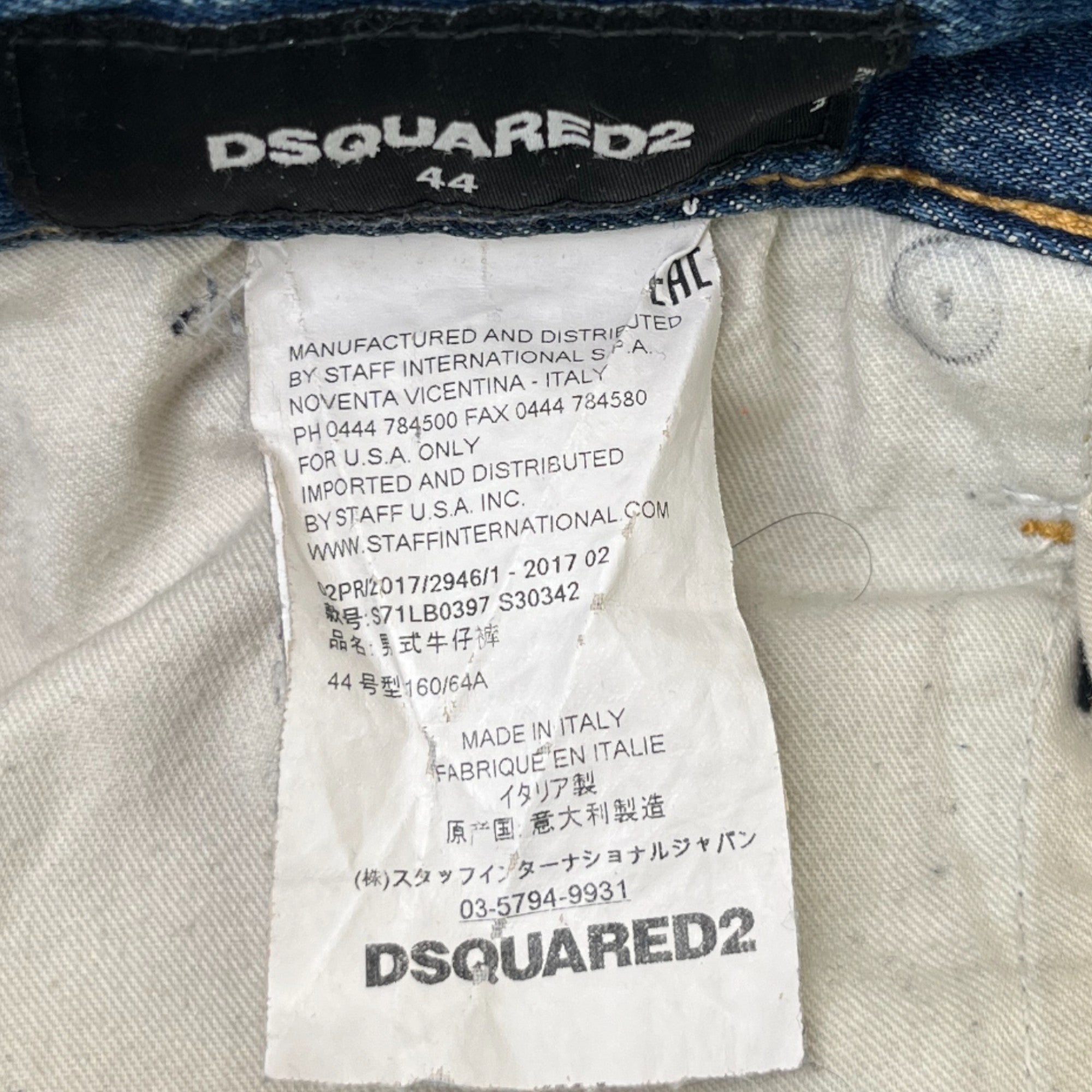 Men's Paint Splatter Jeans Blue Size IT 44 / UK 28