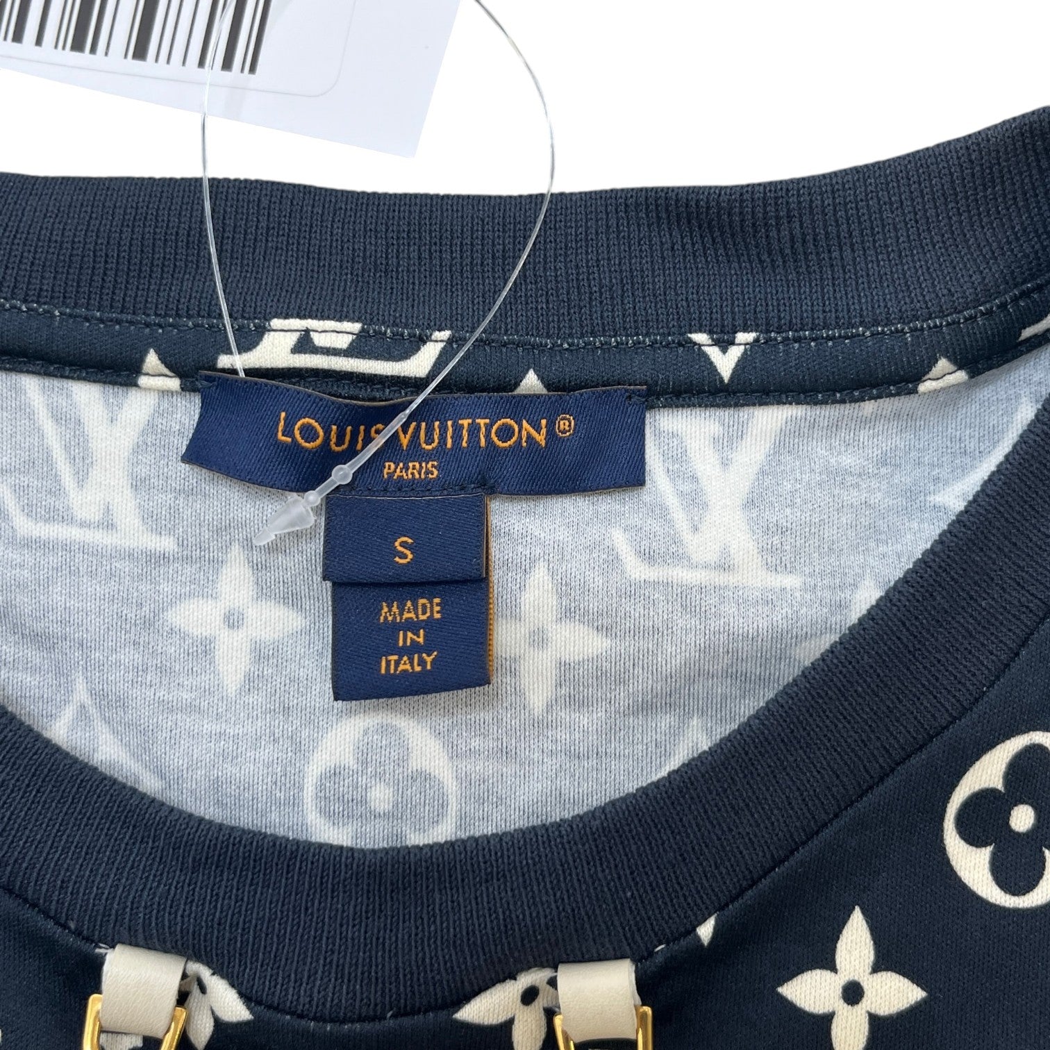 Women's Monogram Chain T-Shirt Navy Size S