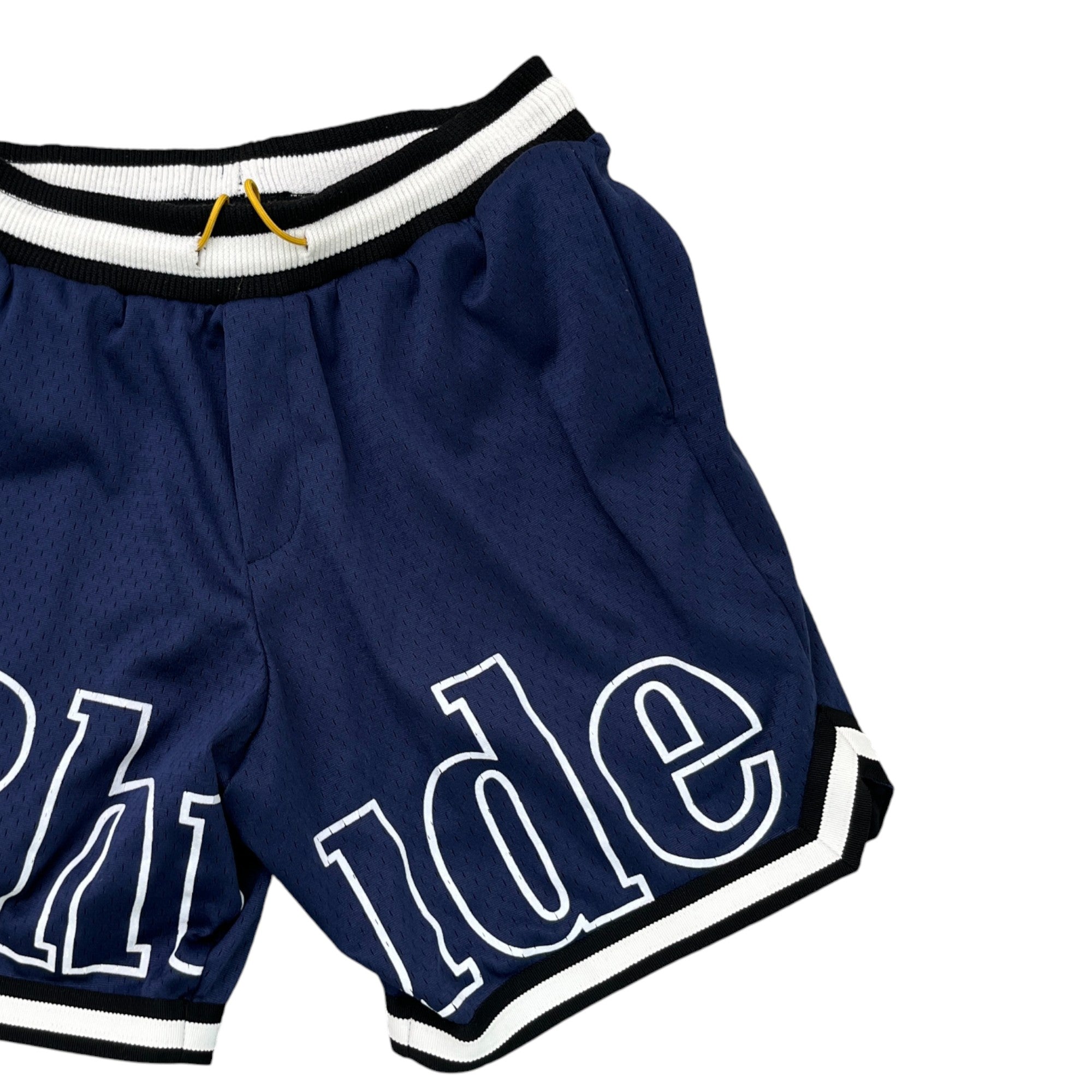 Men's Court Logo Print Shorts Navy Size S