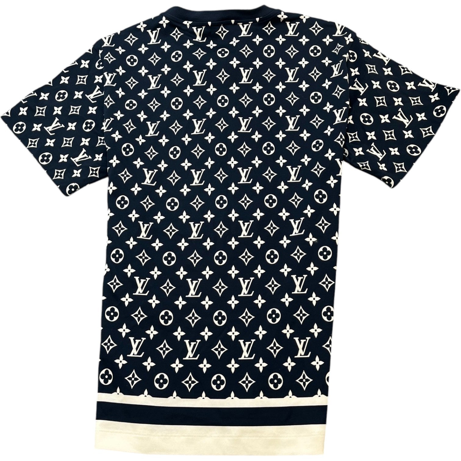 Women's Monogram Chain T-Shirt Navy Size S