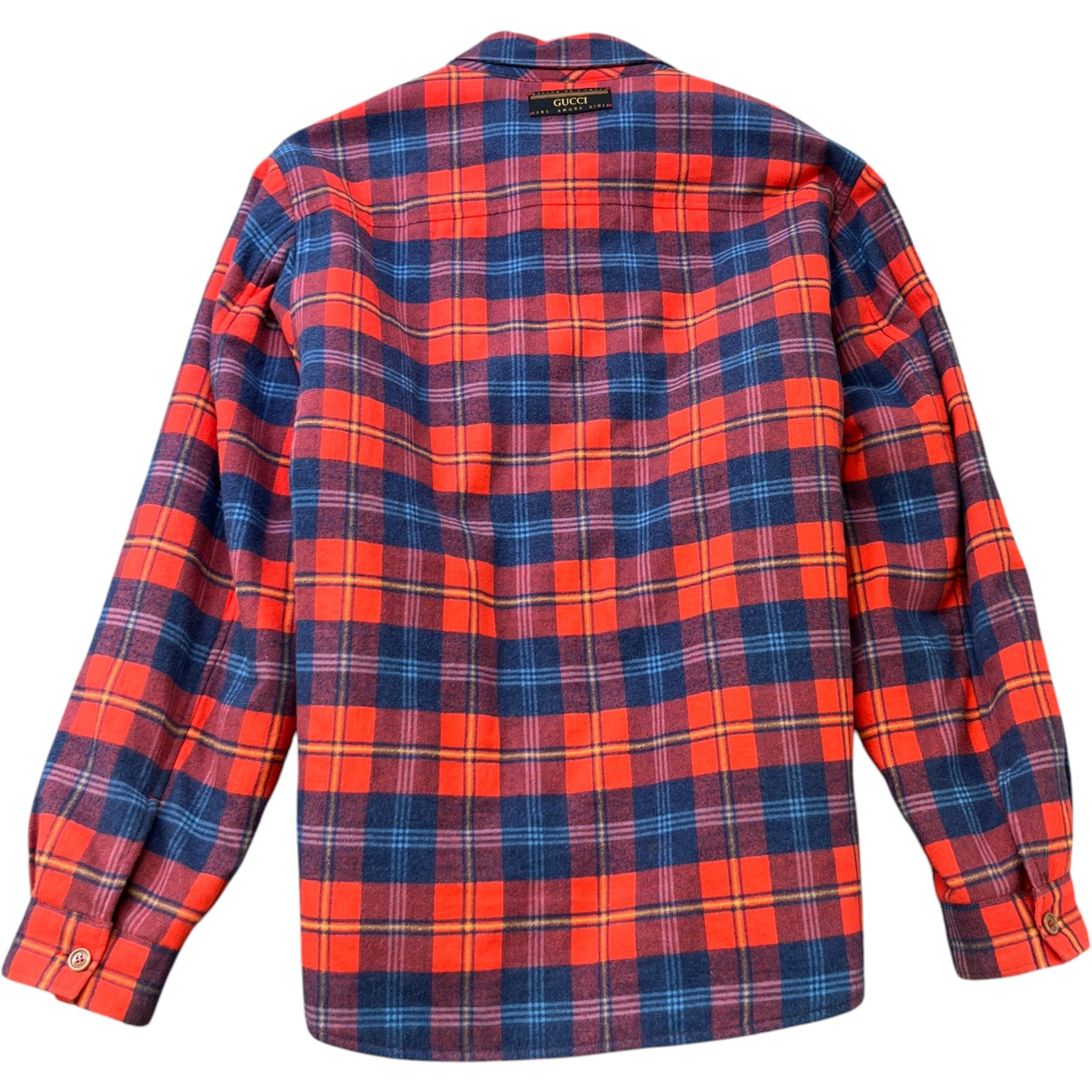 Men's X Disney Mickey Mouse Checkered Flannel Jacket Red Size IT 50 / L