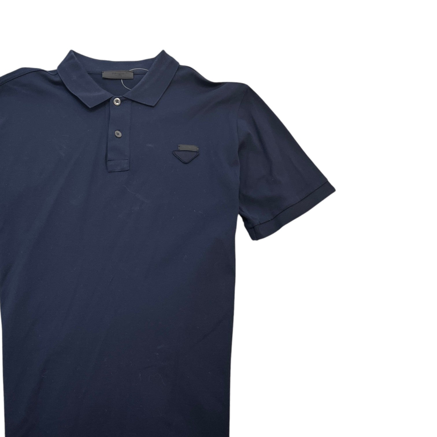 Men's Triangle Logo Polo Shirt Navy Size L
