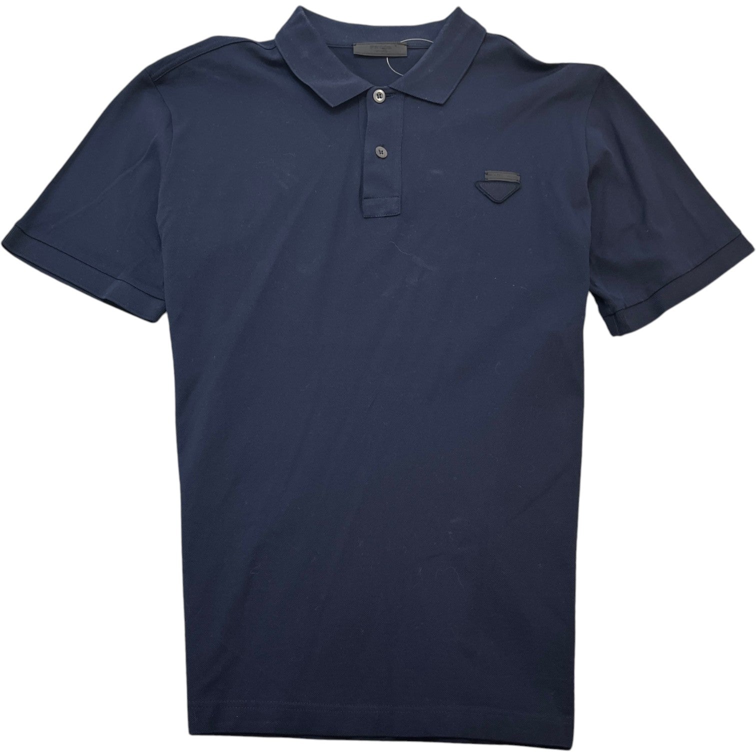 Men's Triangle Logo Polo Shirt Navy Size L
