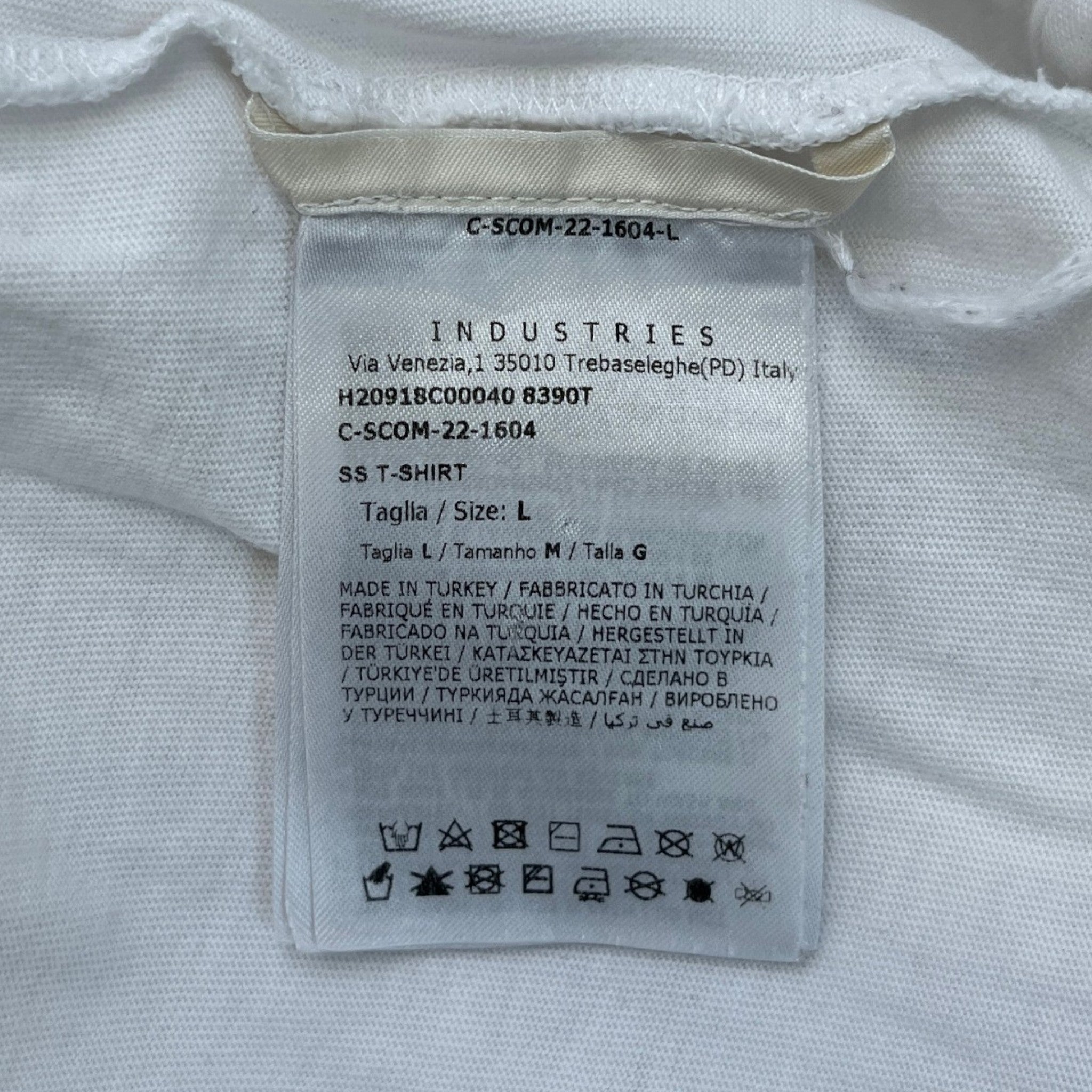 Men's Maglia T-Shirt White Size L