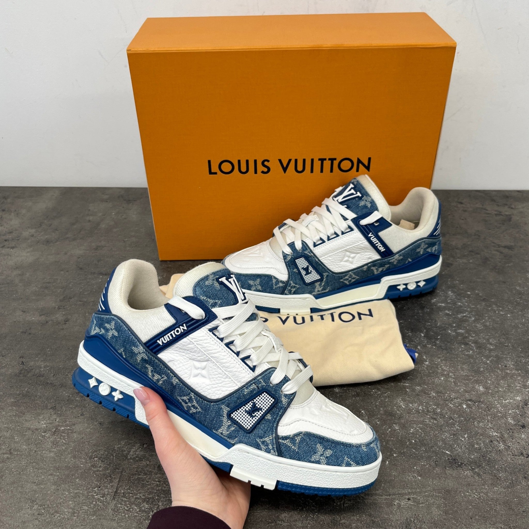 Men's Lv Low Trainers White Size EU 40 / UK 6