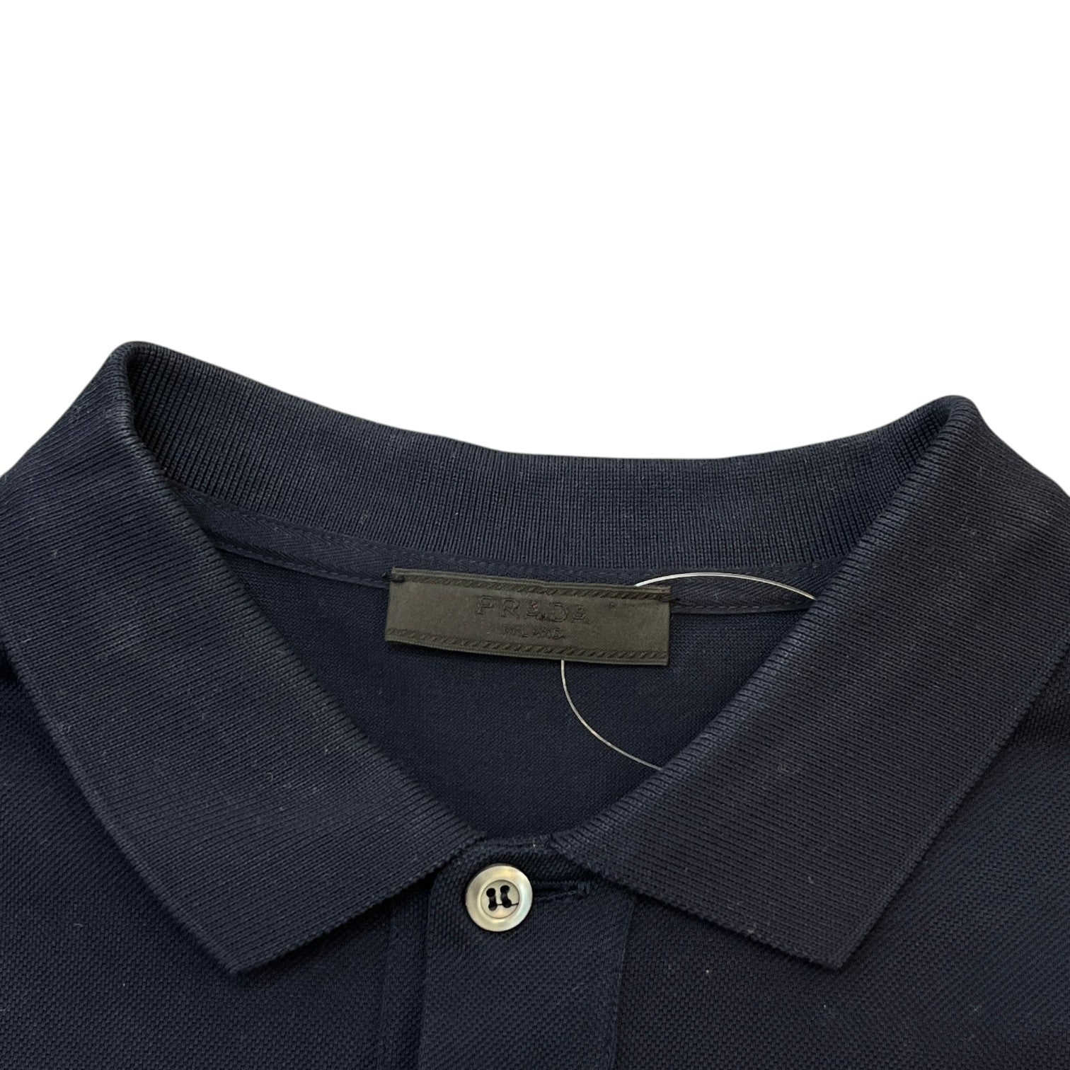Men's Triangle Logo Polo Shirt Navy Size L