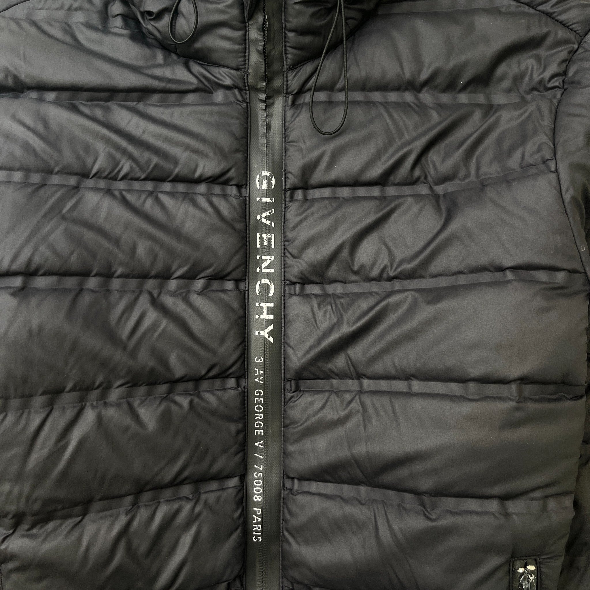 Men's Logo Print Down Jacket Black Size IT 50 / L