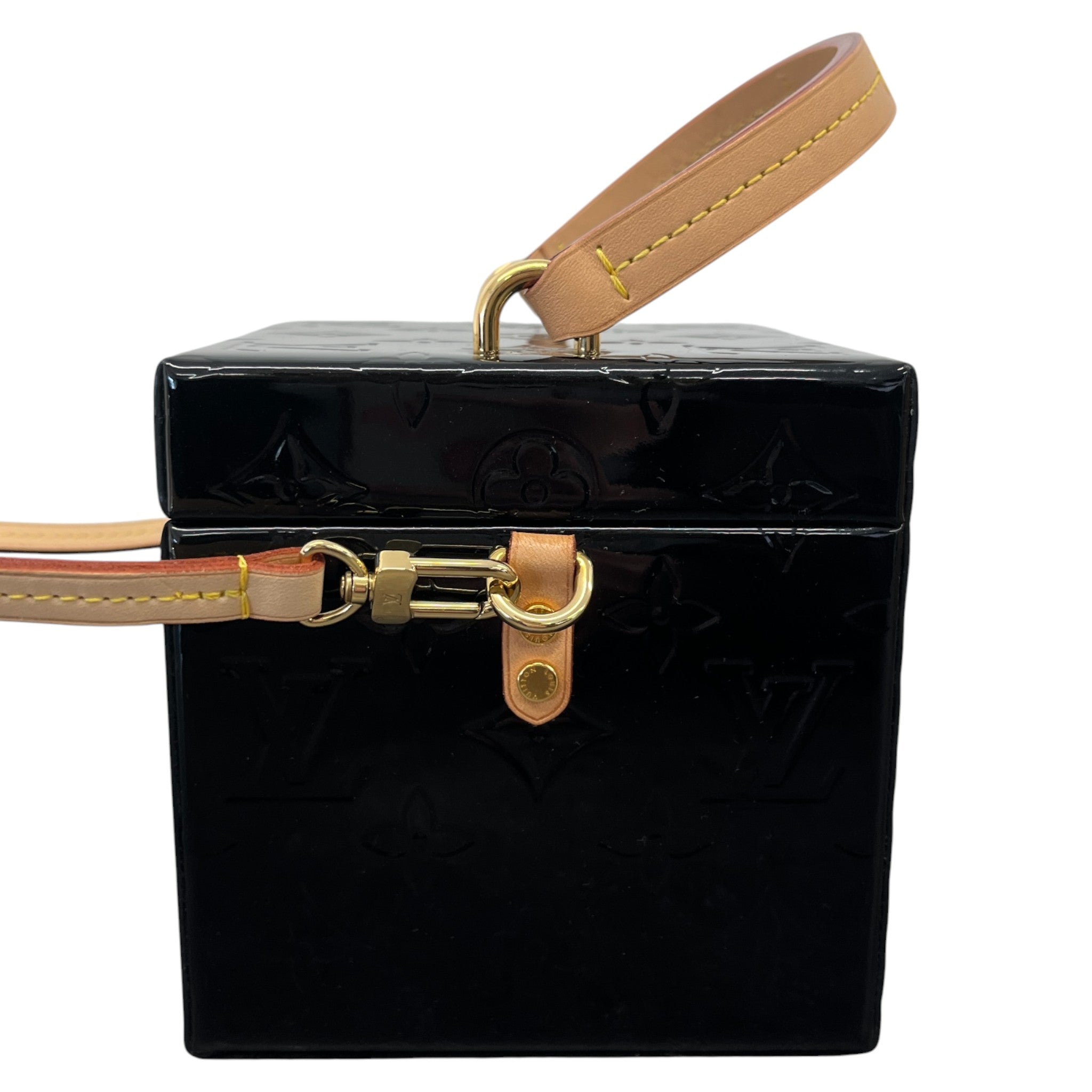 Men's Vernis Leather Bleecker Box Bag Black