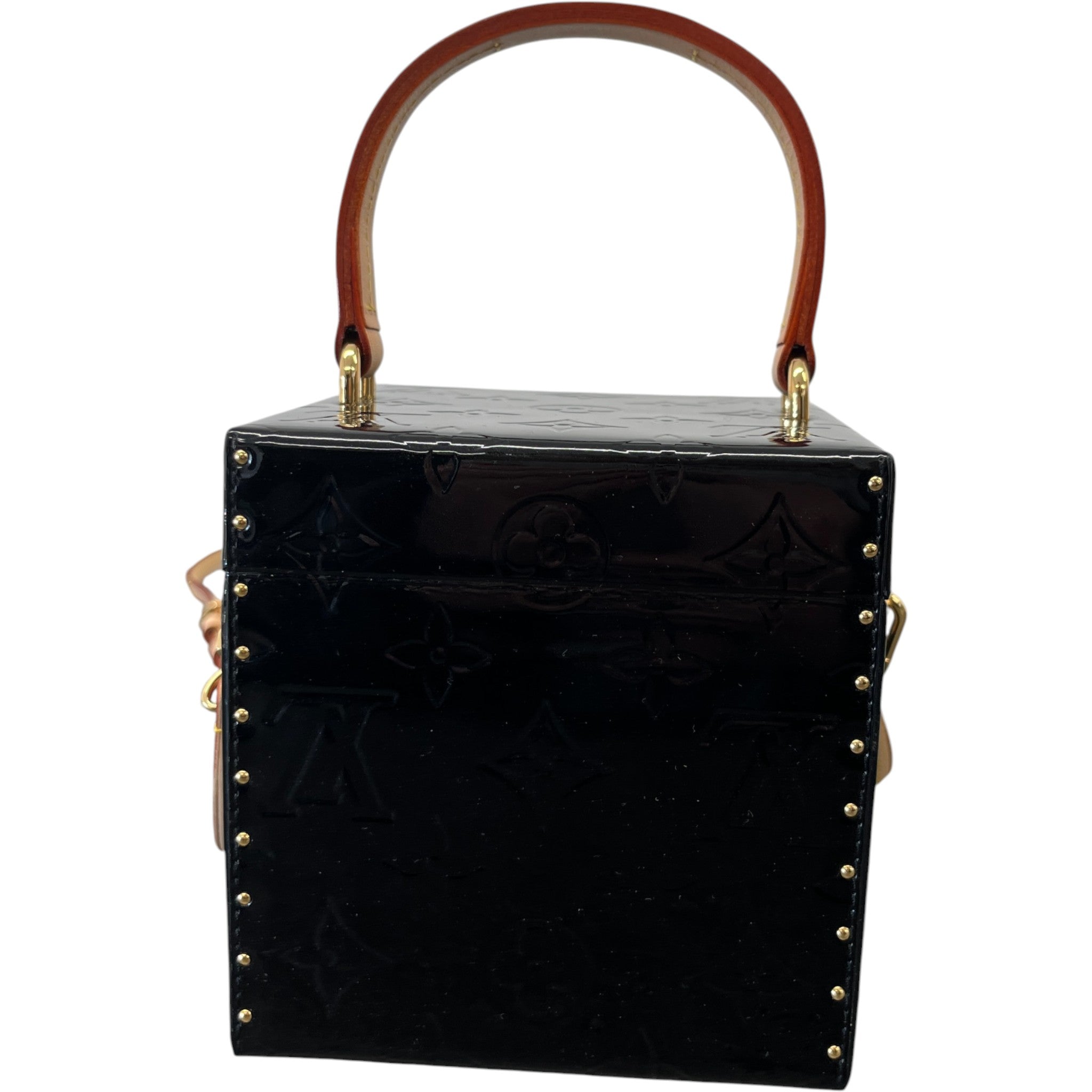 Men's Vernis Leather Bleecker Box Bag Black