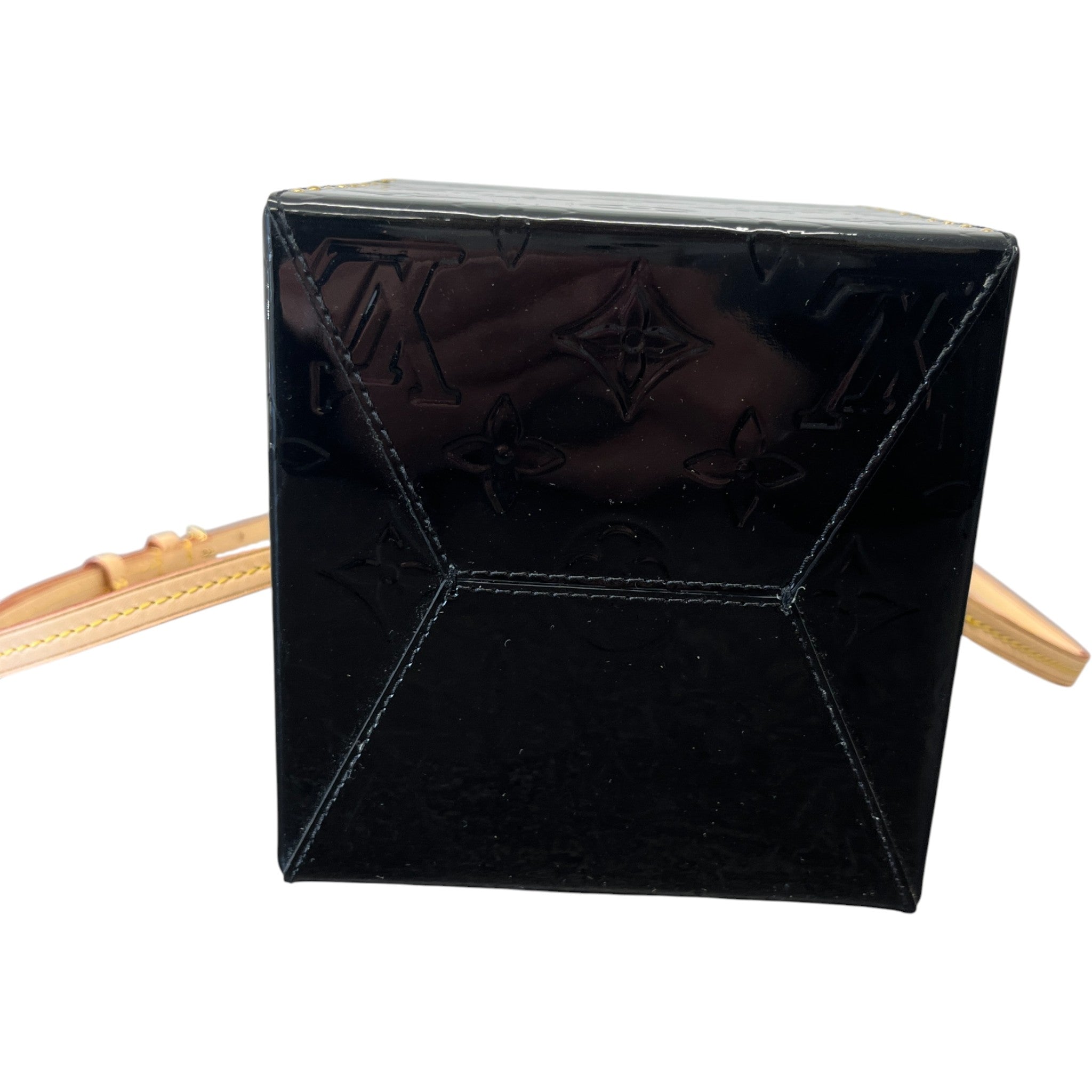 Men's Vernis Leather Bleecker Box Bag Black