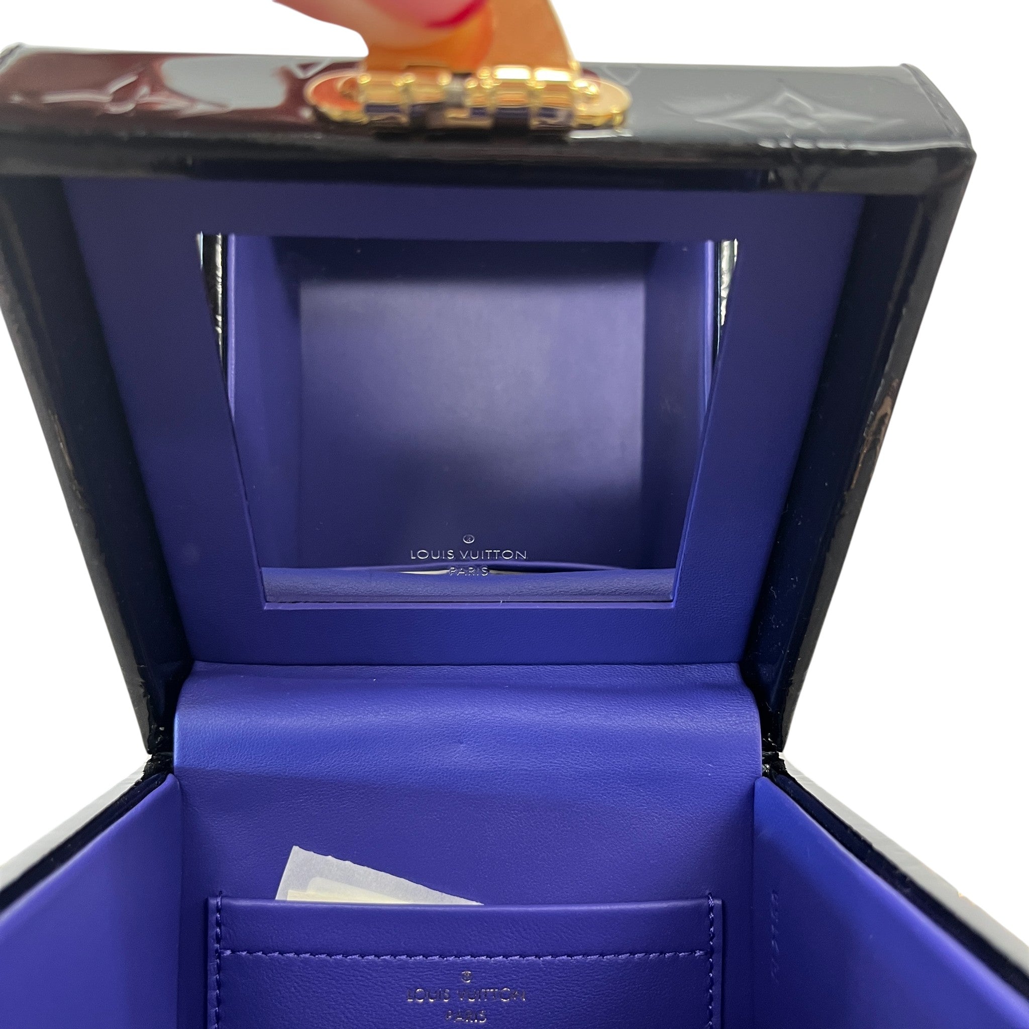 Men's Vernis Leather Bleecker Box Bag Black