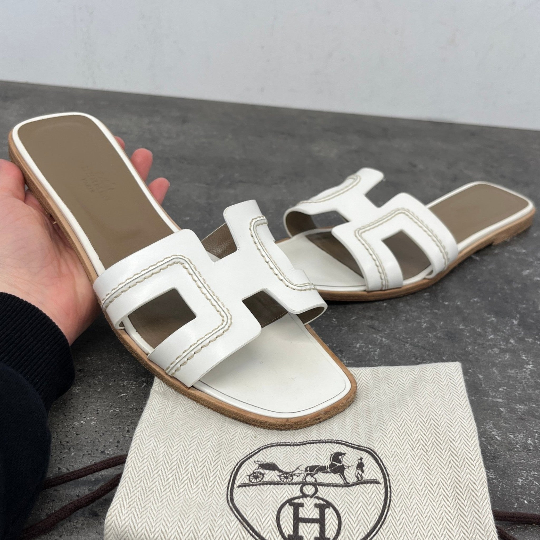 Women's Oran Slides White Size EU 40 / UK 7