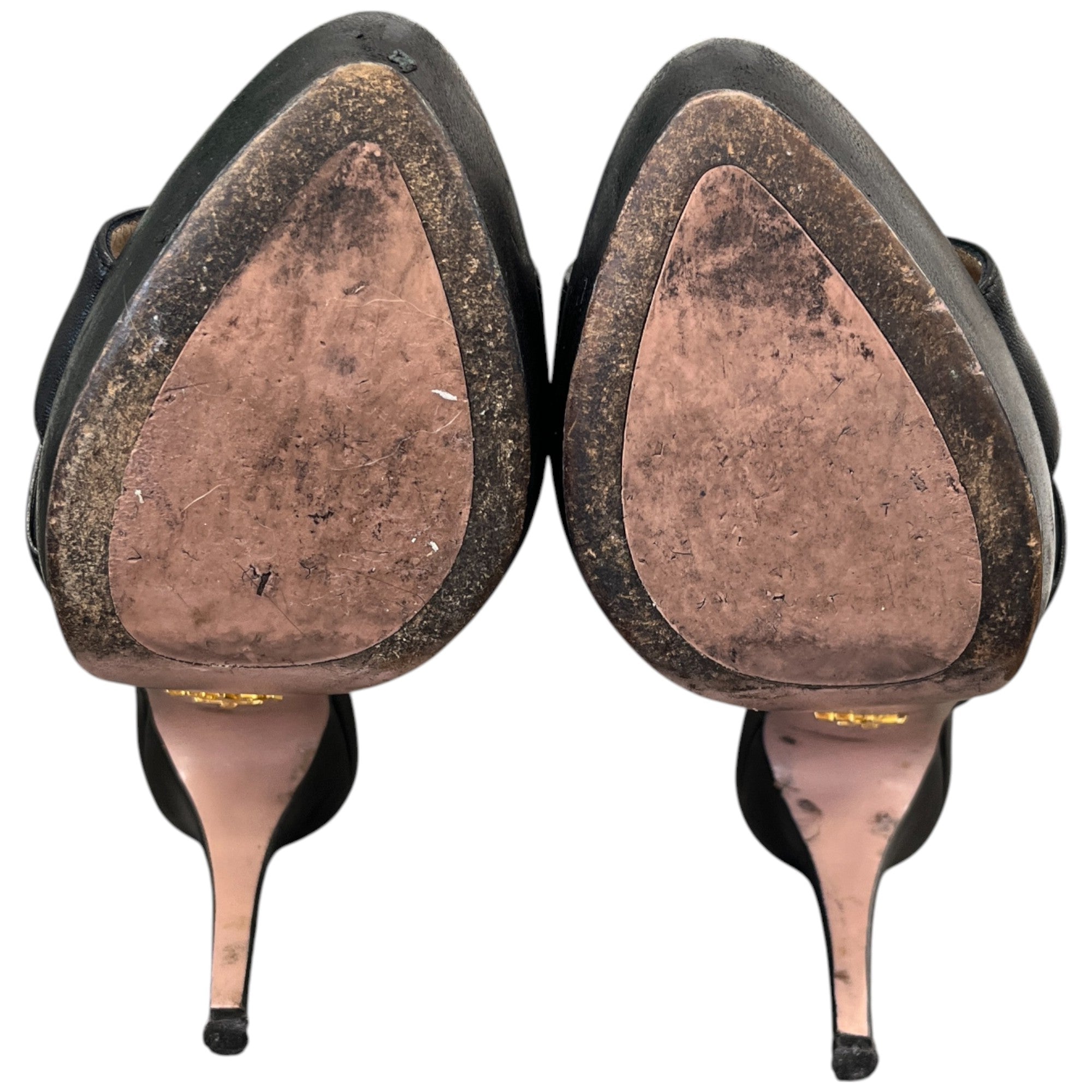 Women's Cross Strap Platform Heels Black Size EU 38.5 / UK 5.5