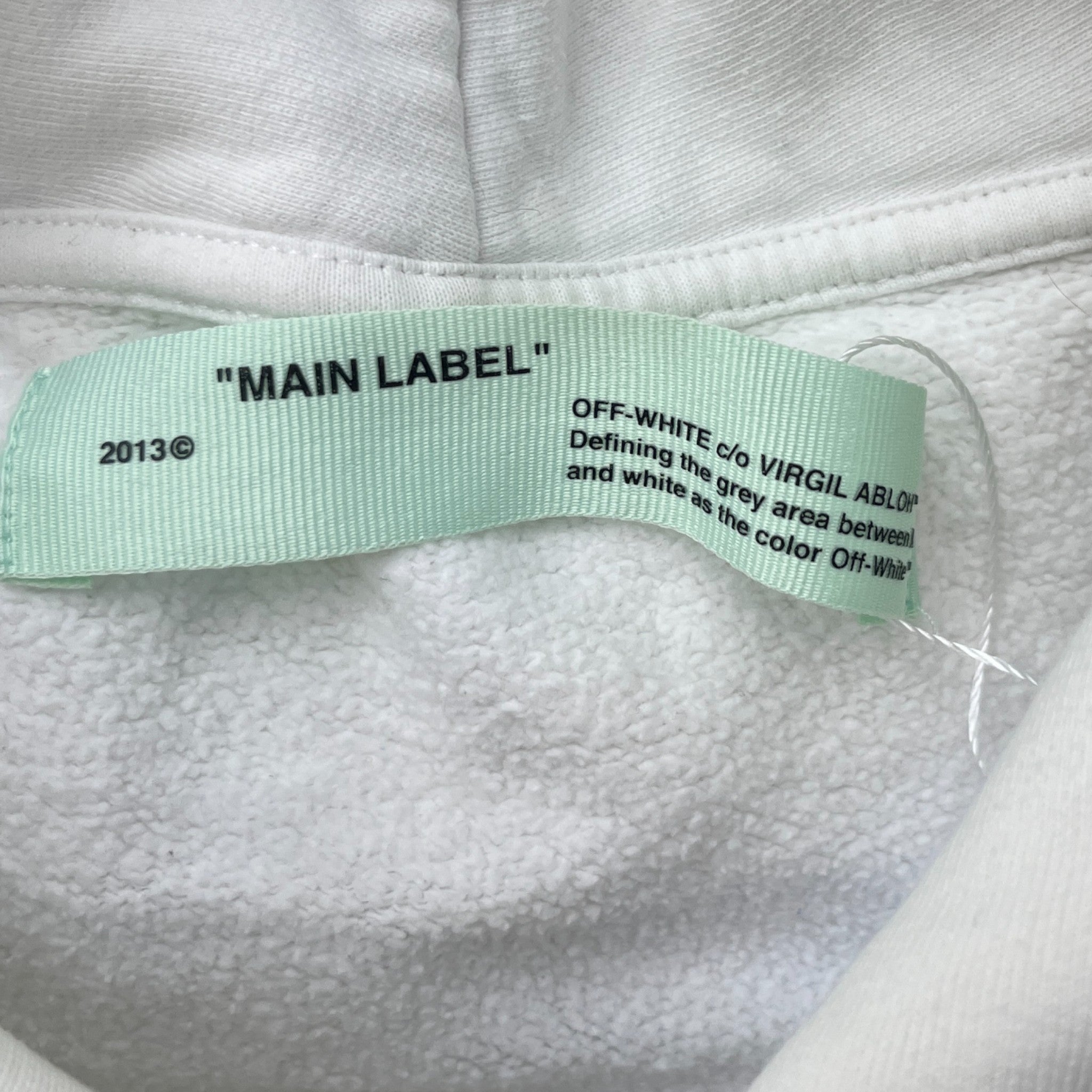 Men's Arrow Logo Hoodie White Size S