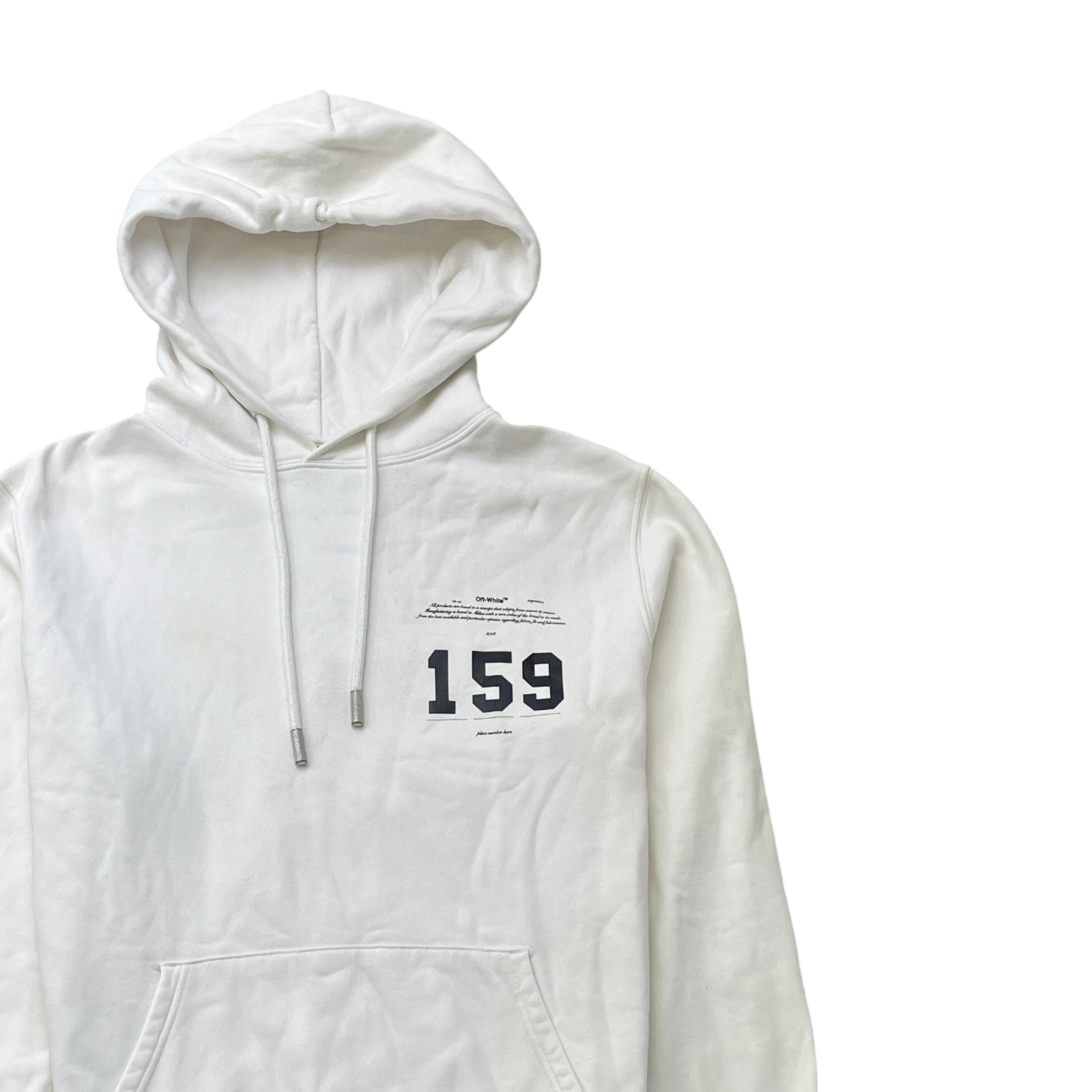 Men's Arrow Logo Hoodie White Size S