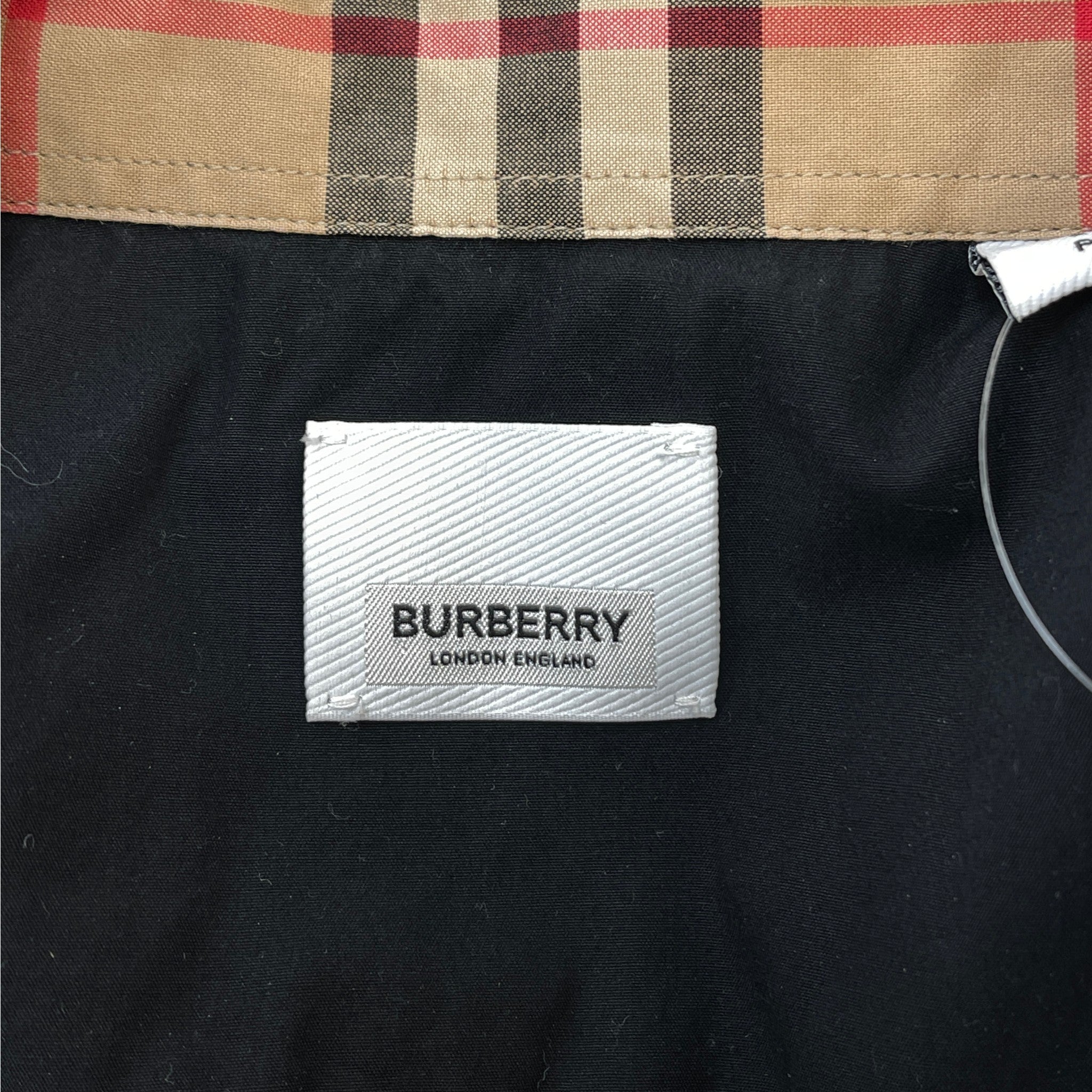 Men's Embroidered Logo Short Sleeve Shirt Black Size S