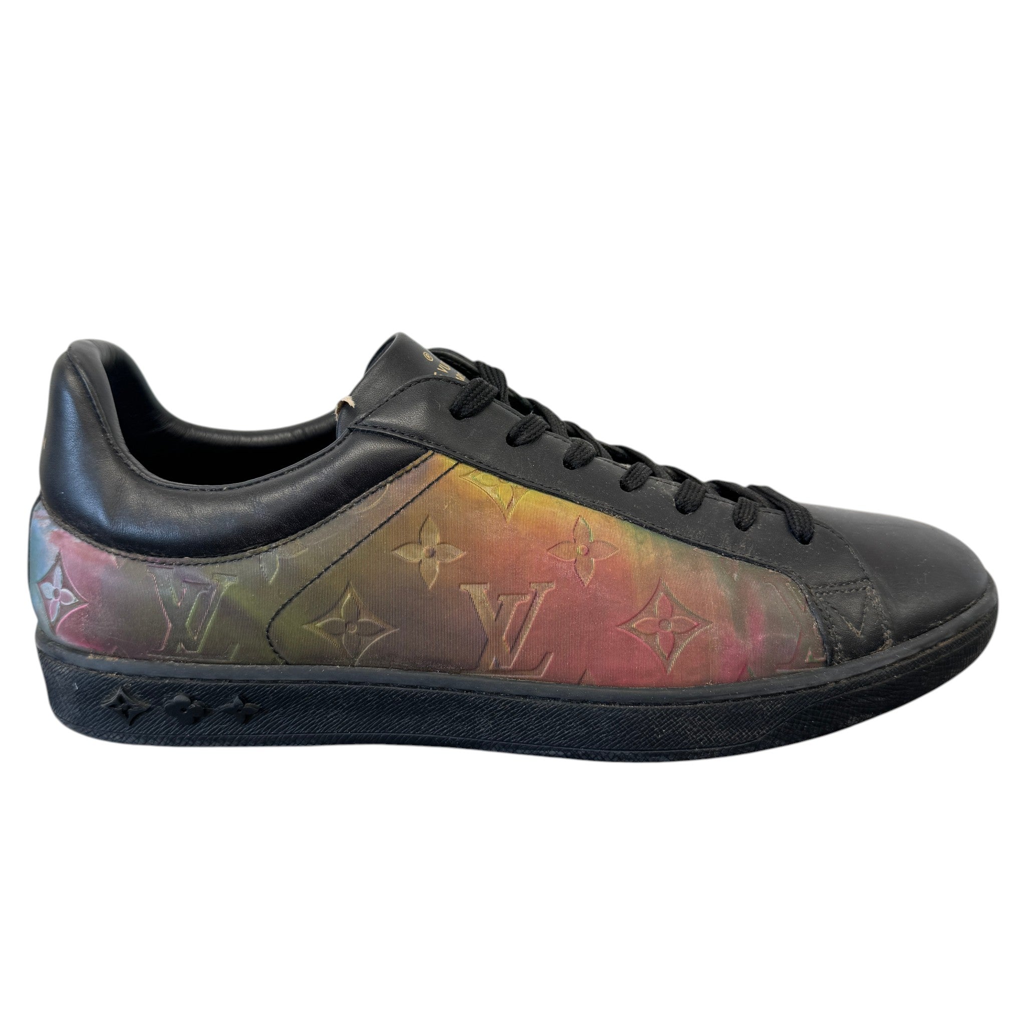 Men's Luxembourg Iridescent Low Trainers Black Size EU 40.5 / UK 6.5