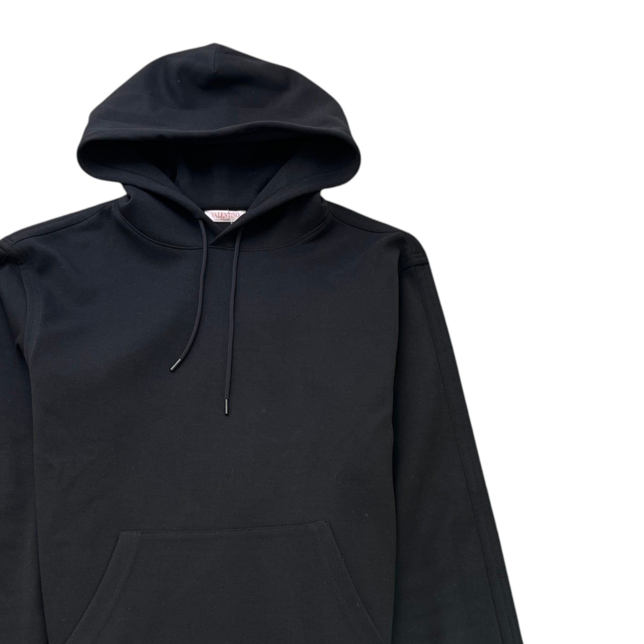 Men's Logo Patch Hoodie Black Size M