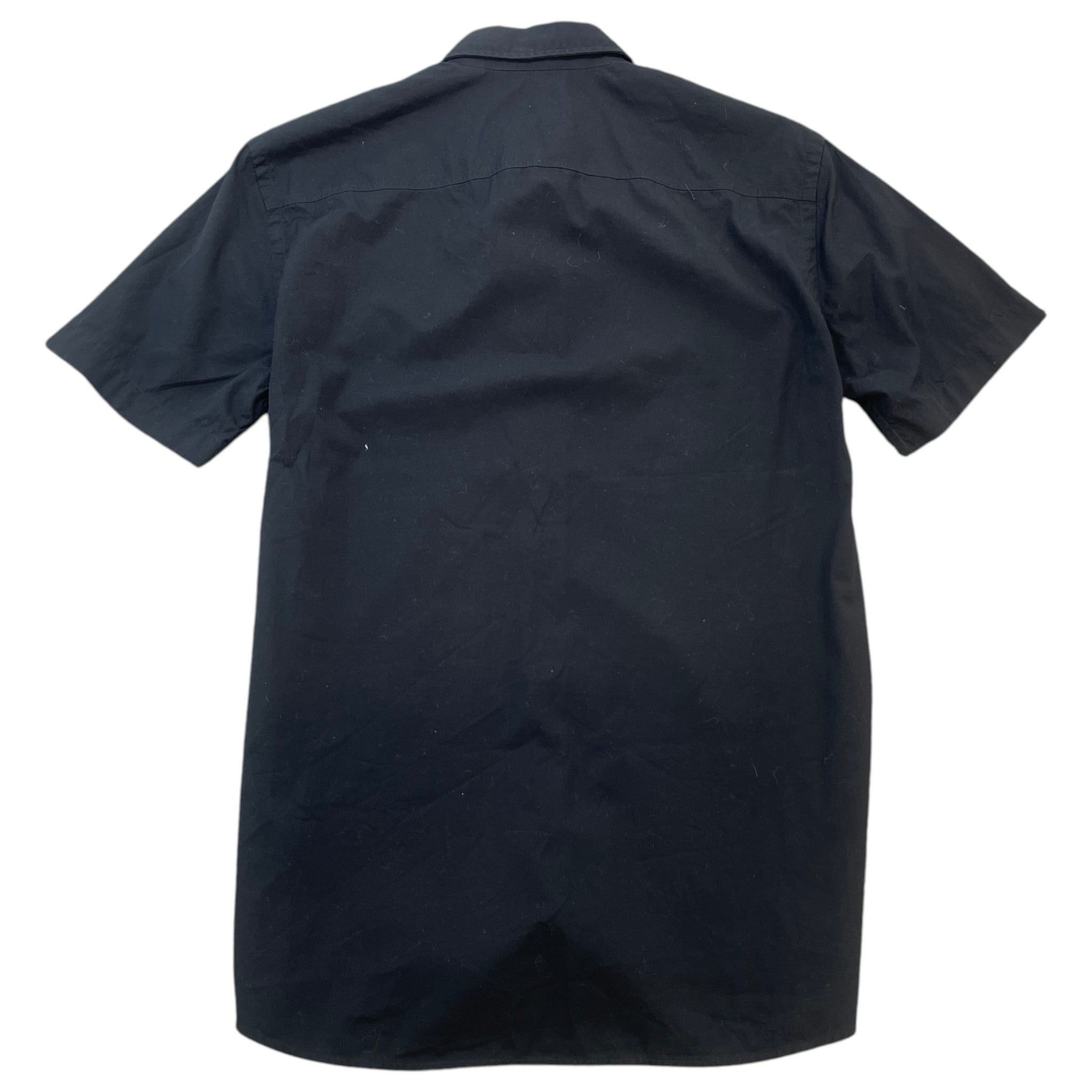 Men's Embroidered Logo Short Sleeve Shirt Black Size S