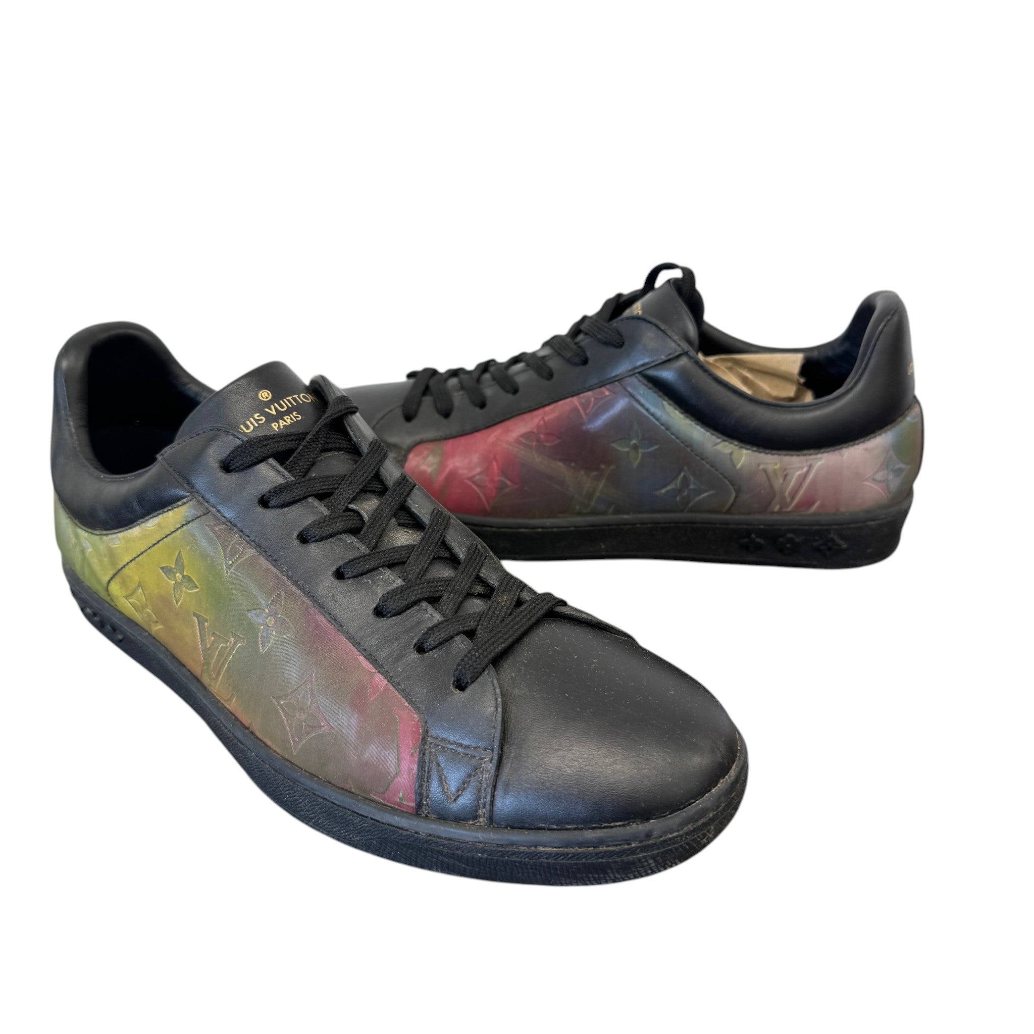 Men's Luxembourg Iridescent Low Trainers Black Size EU 40.5 / UK 6.5