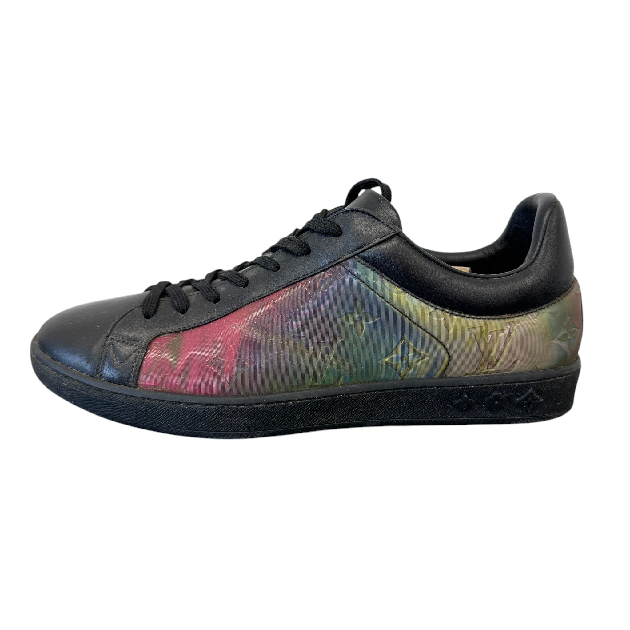 Men's Luxembourg Iridescent Low Trainers Black Size EU 40.5 / UK 6.5