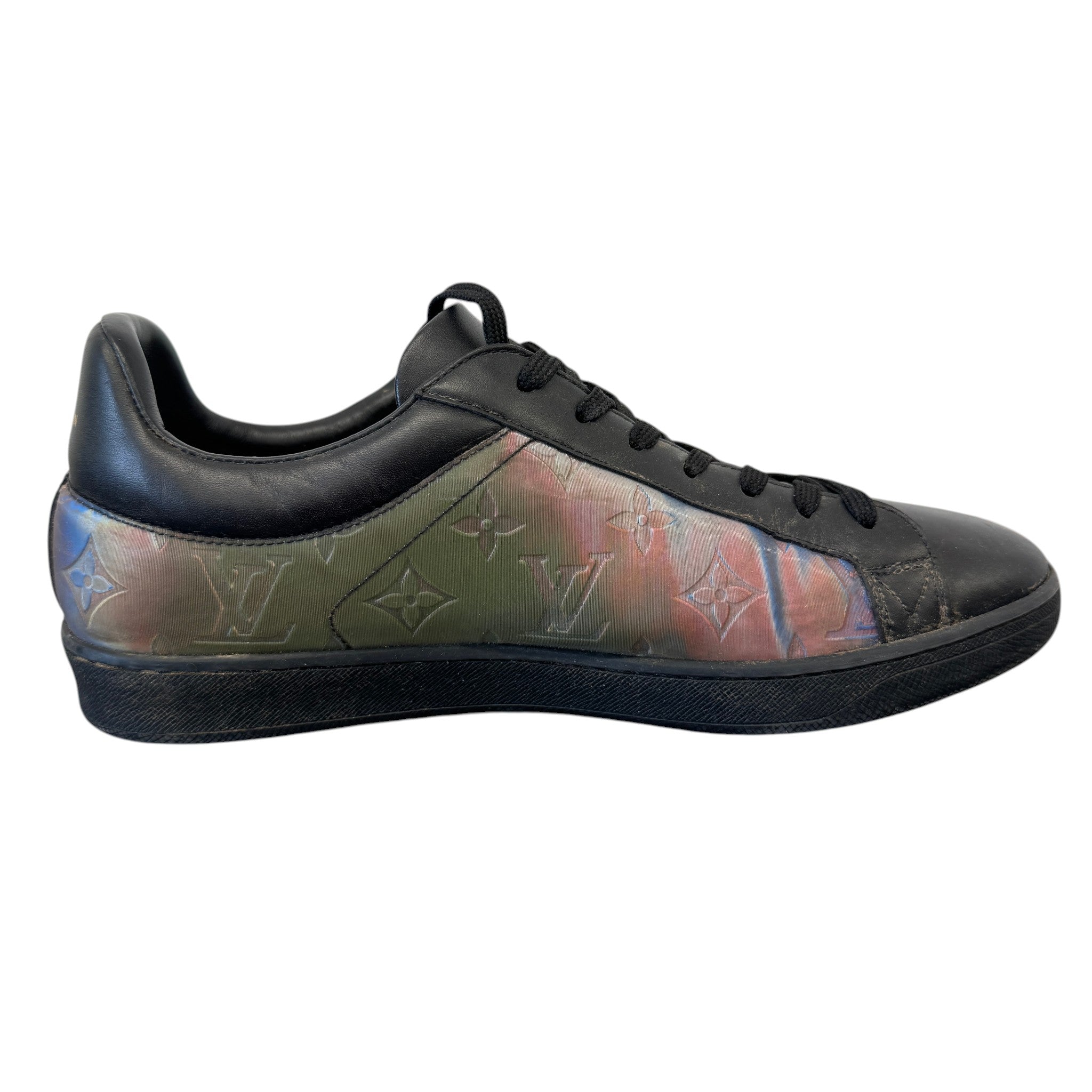 Men's Luxembourg Iridescent Low Trainers Black Size EU 40.5 / UK 6.5
