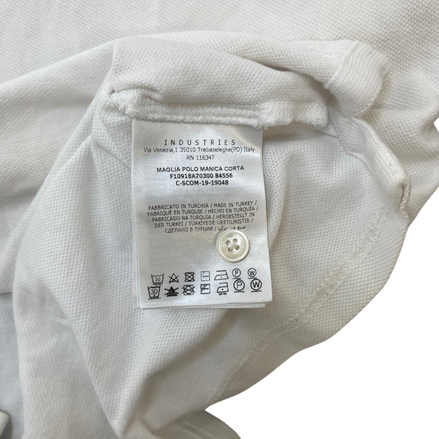 Men's Maglia Polo Shirt White Size L