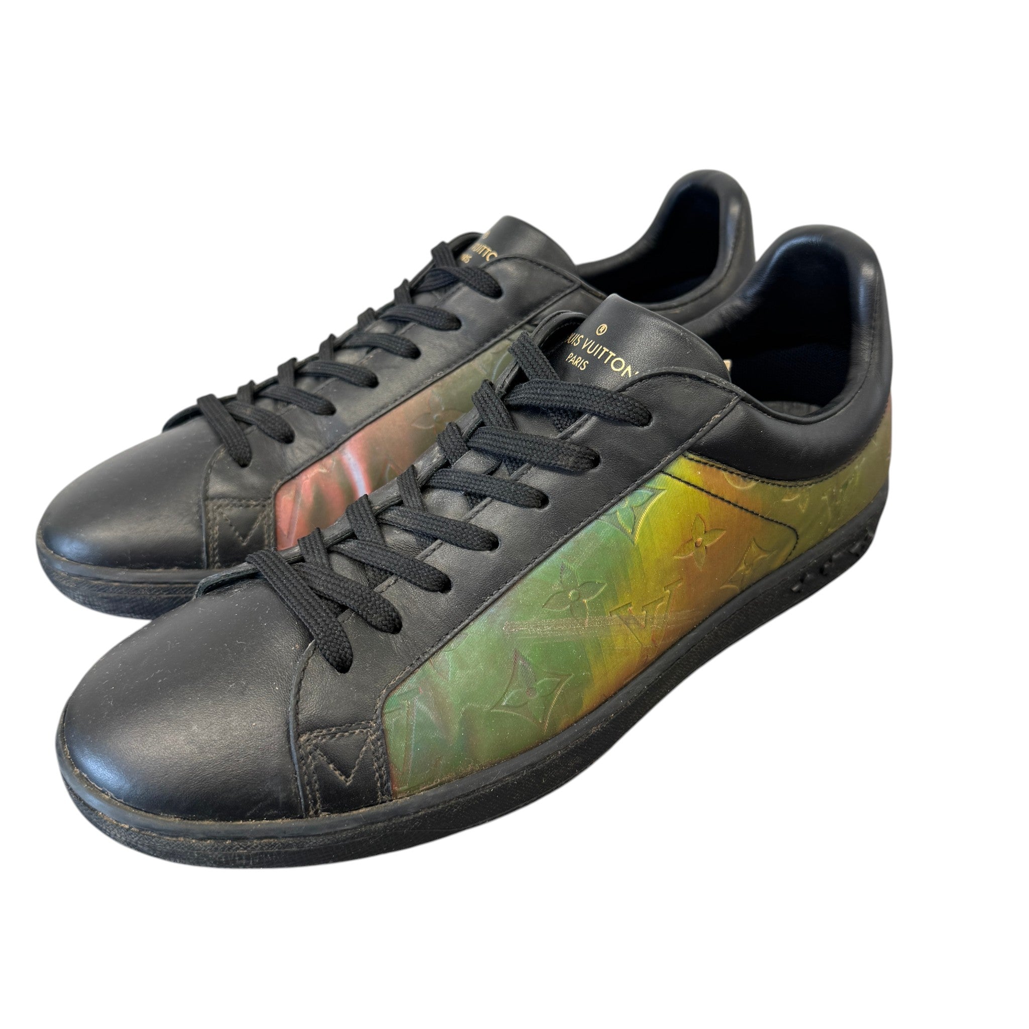 Men's Luxembourg Iridescent Low Trainers Black Size EU 40.5 / UK 6.5
