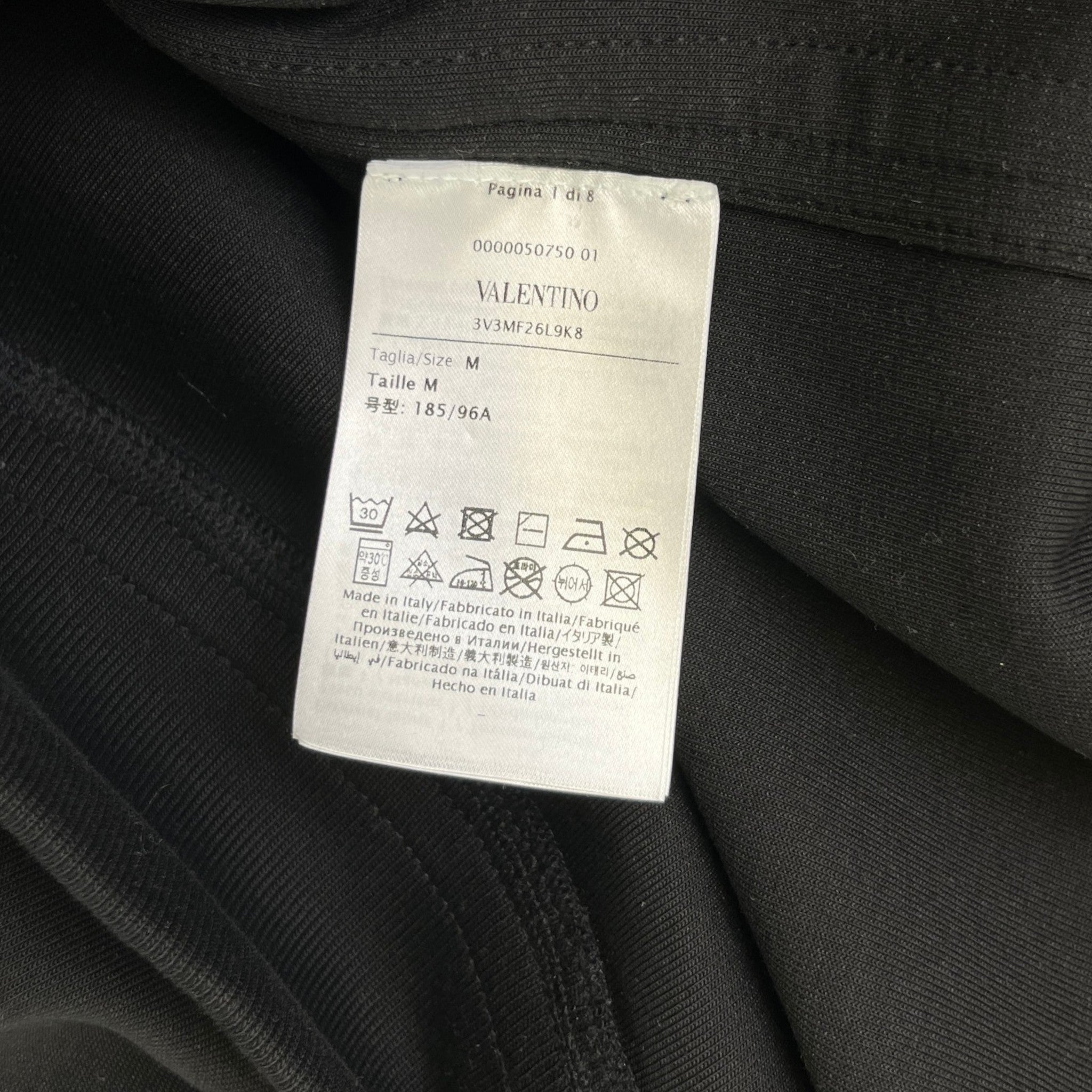 Men's Logo Patch Hoodie Black Size M