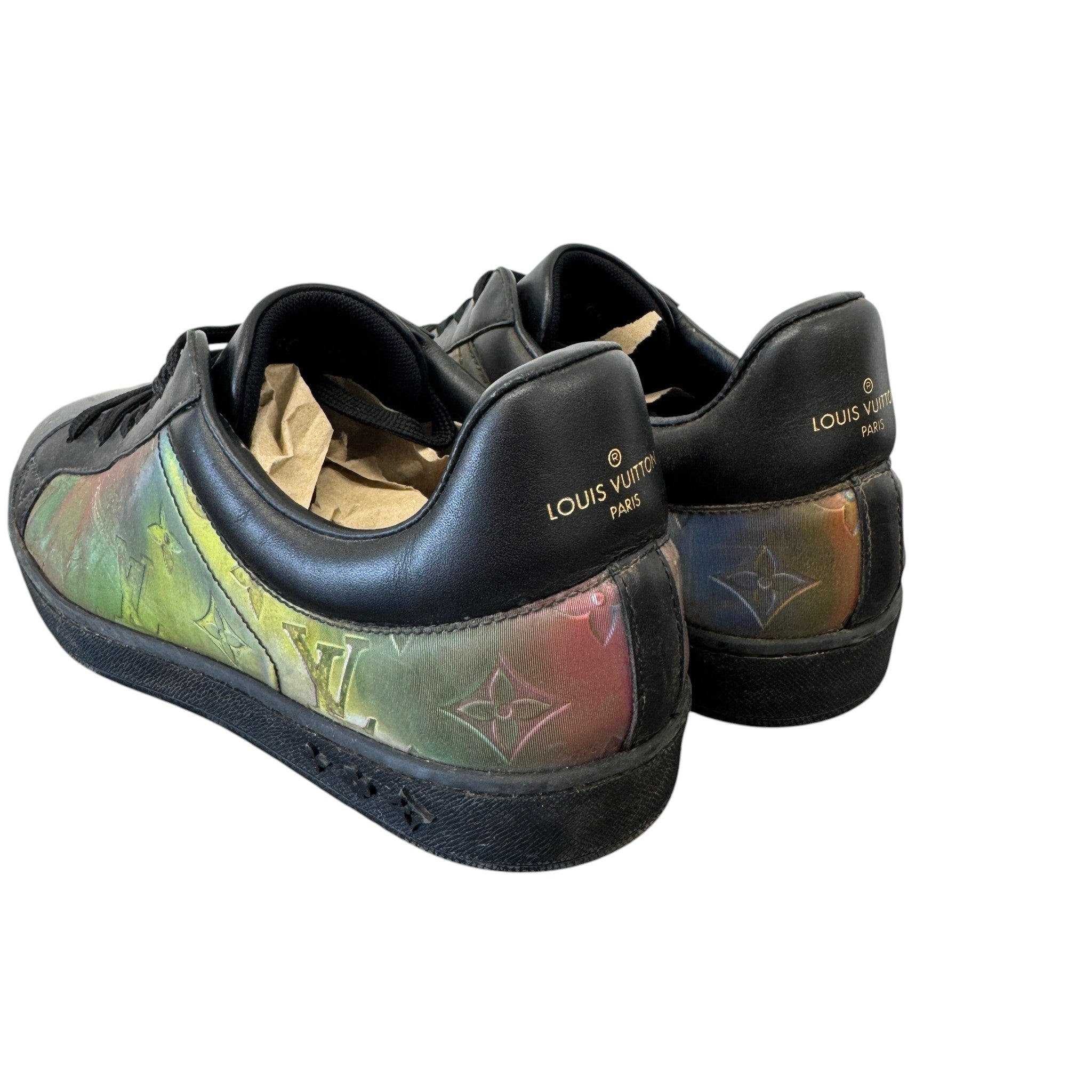 Men's Luxembourg Iridescent Low Trainers Black Size EU 40.5 / UK 6.5