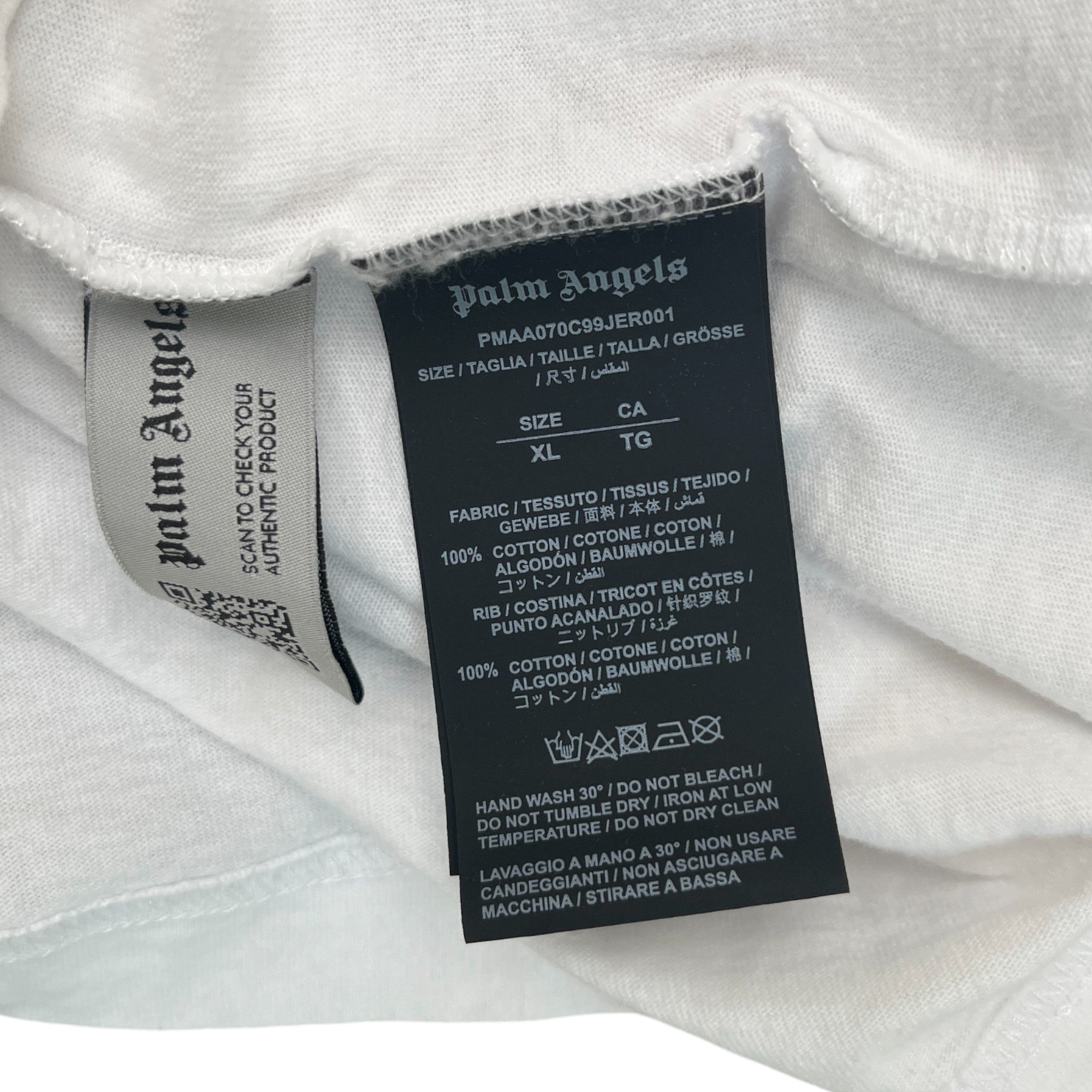 Men's Logo Print T-Shirt White Size XL