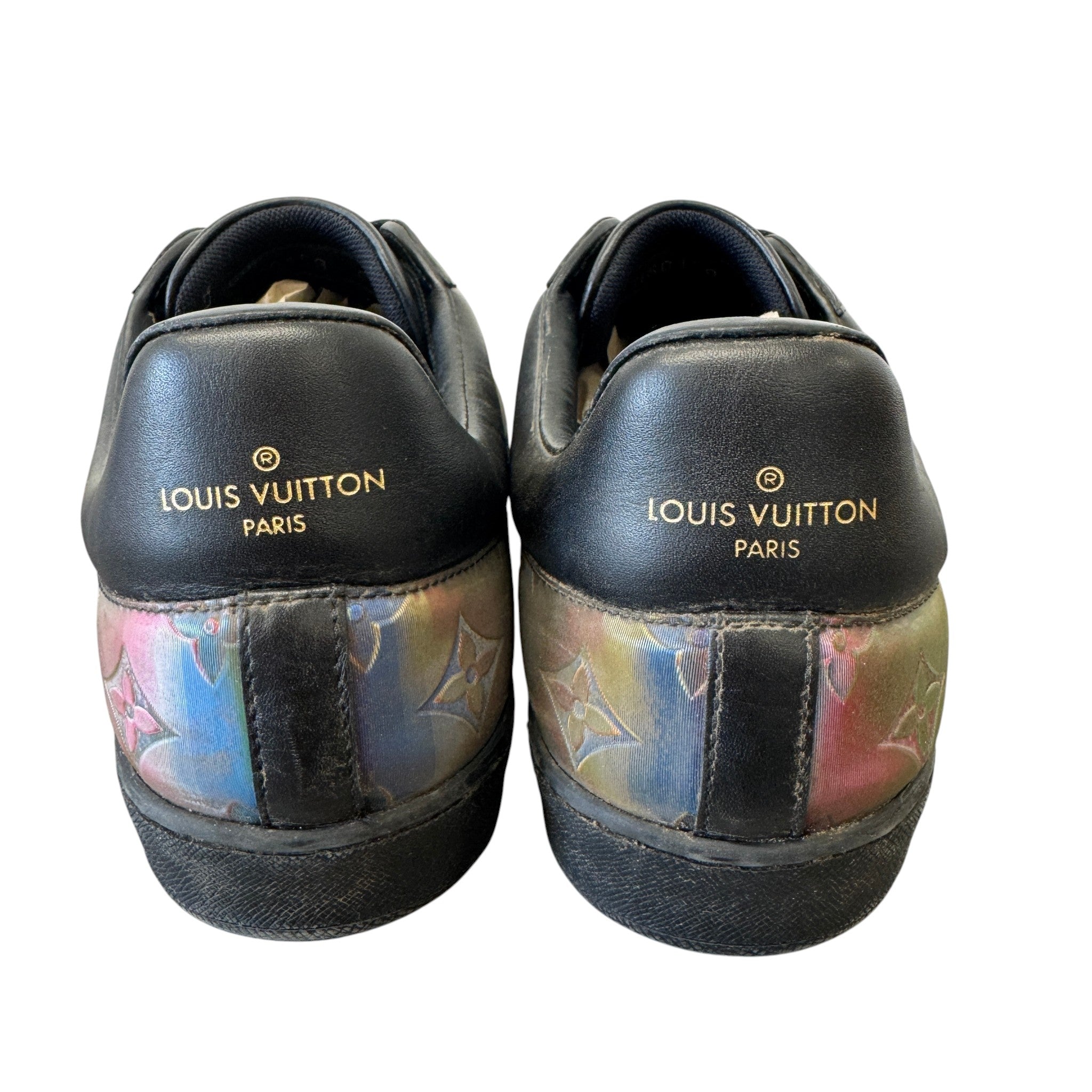 Men's Luxembourg Iridescent Low Trainers Black Size EU 40.5 / UK 6.5