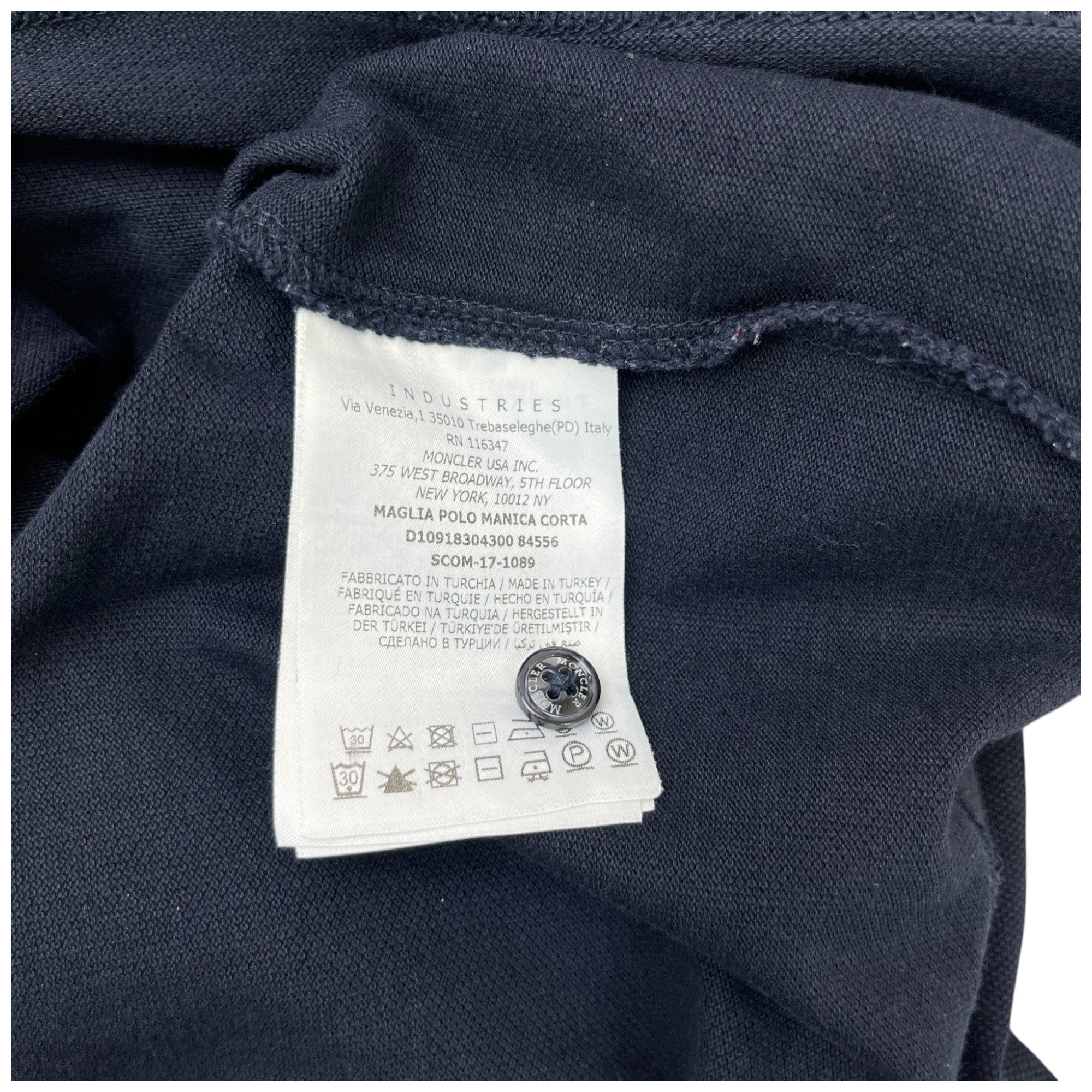 Men's Maglia Polo Shirt Navy Size S