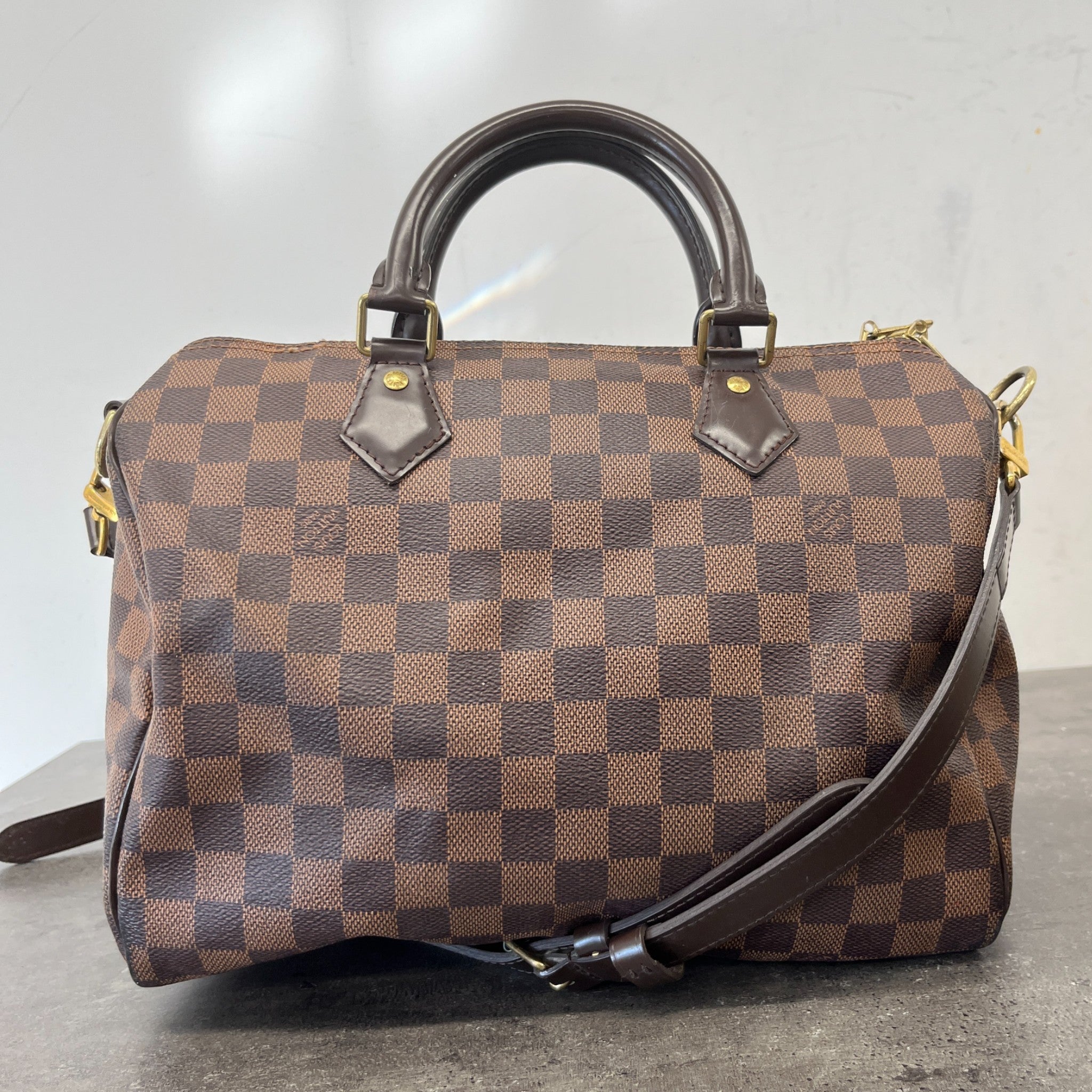 Women's Damier Ebene Speedy 30 Bag Brown