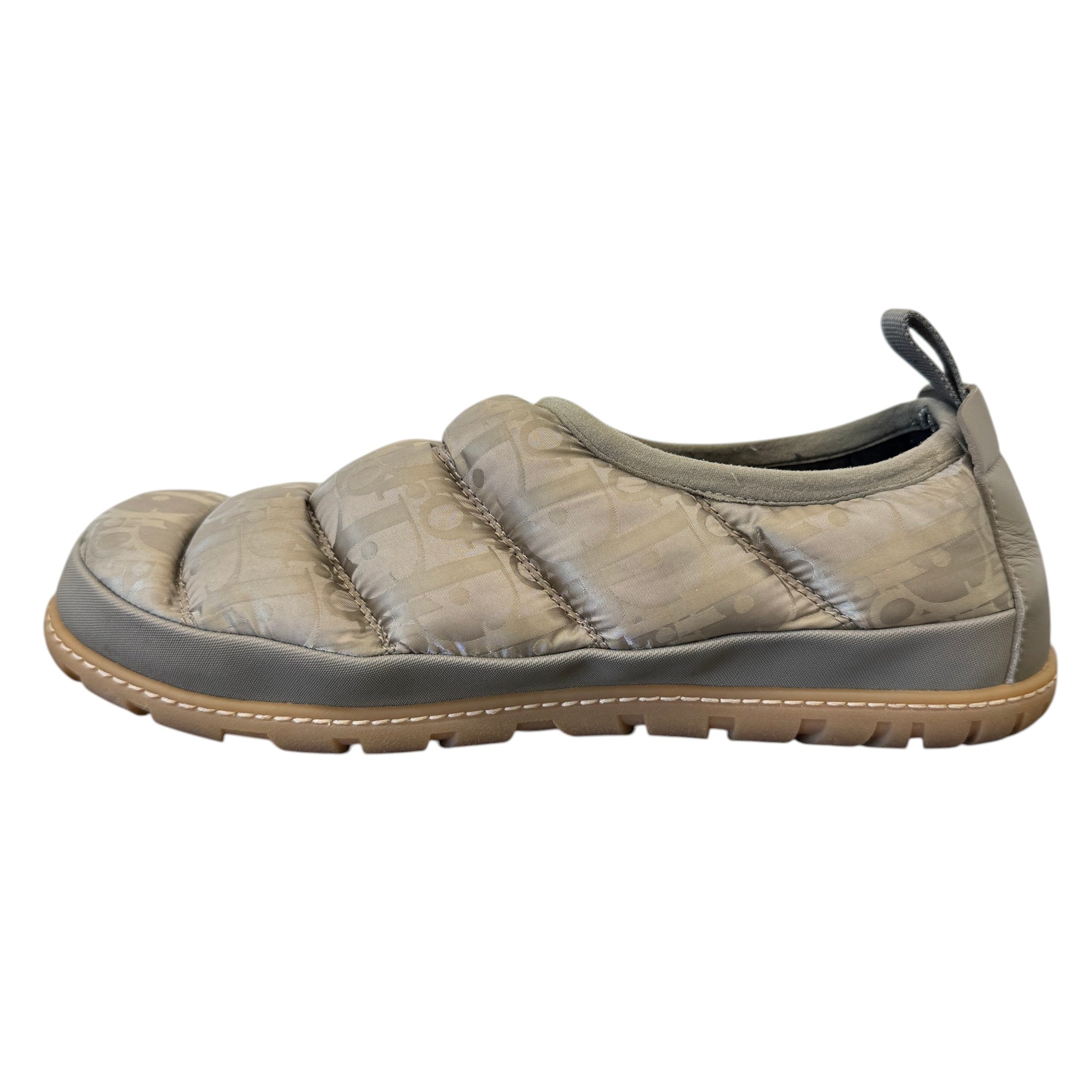 Men's Oblique Snow Slippers Slides Beige Size EU 40 / UK 6
