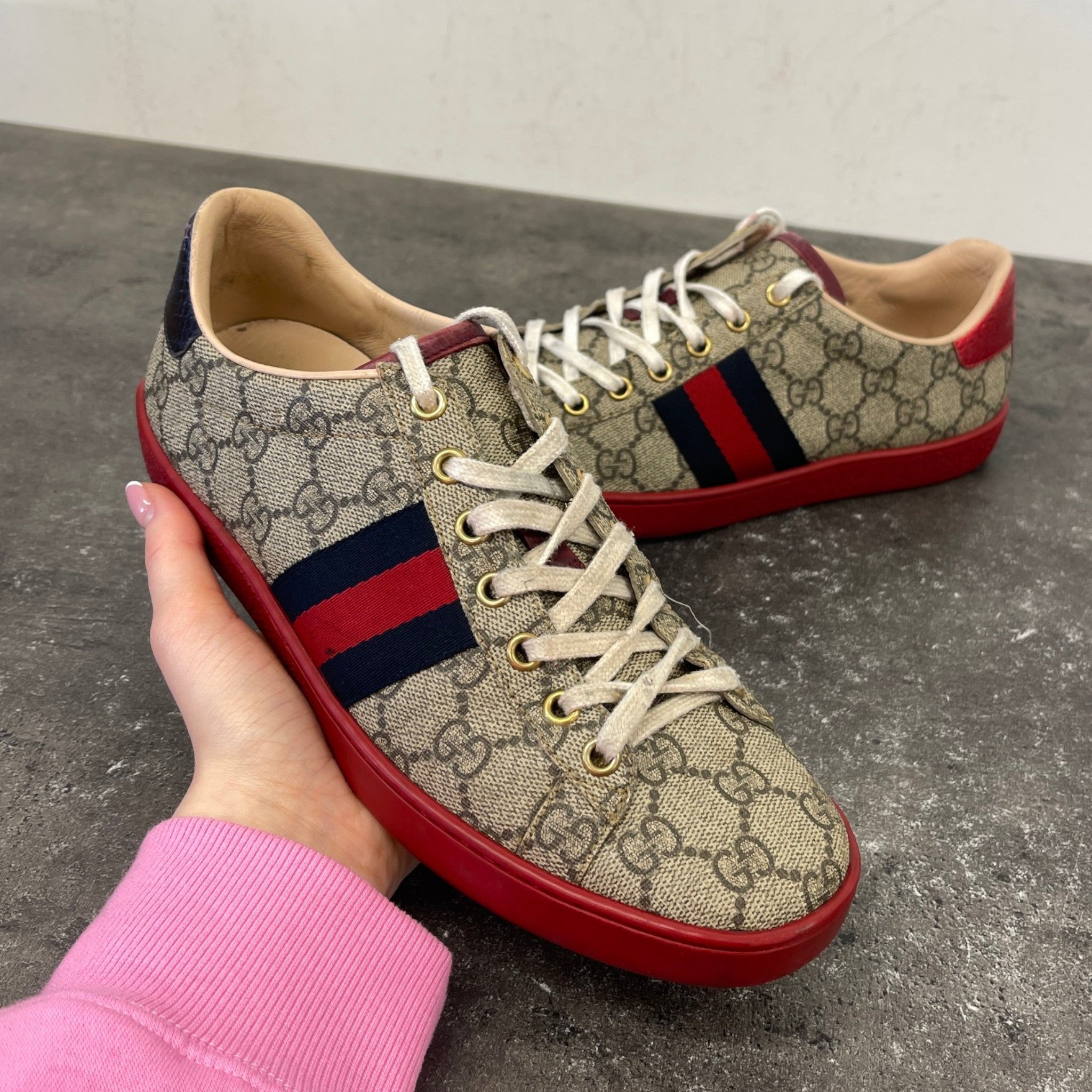 Women's Ace Low Trainers Beige Size EU 37.5 / UK 4.5
