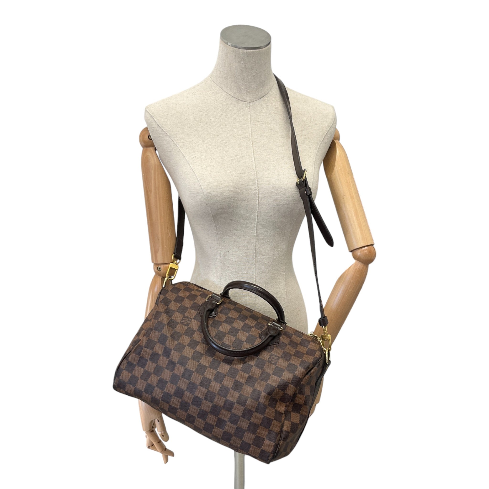 Women's Damier Ebene Speedy 30 Bag Brown