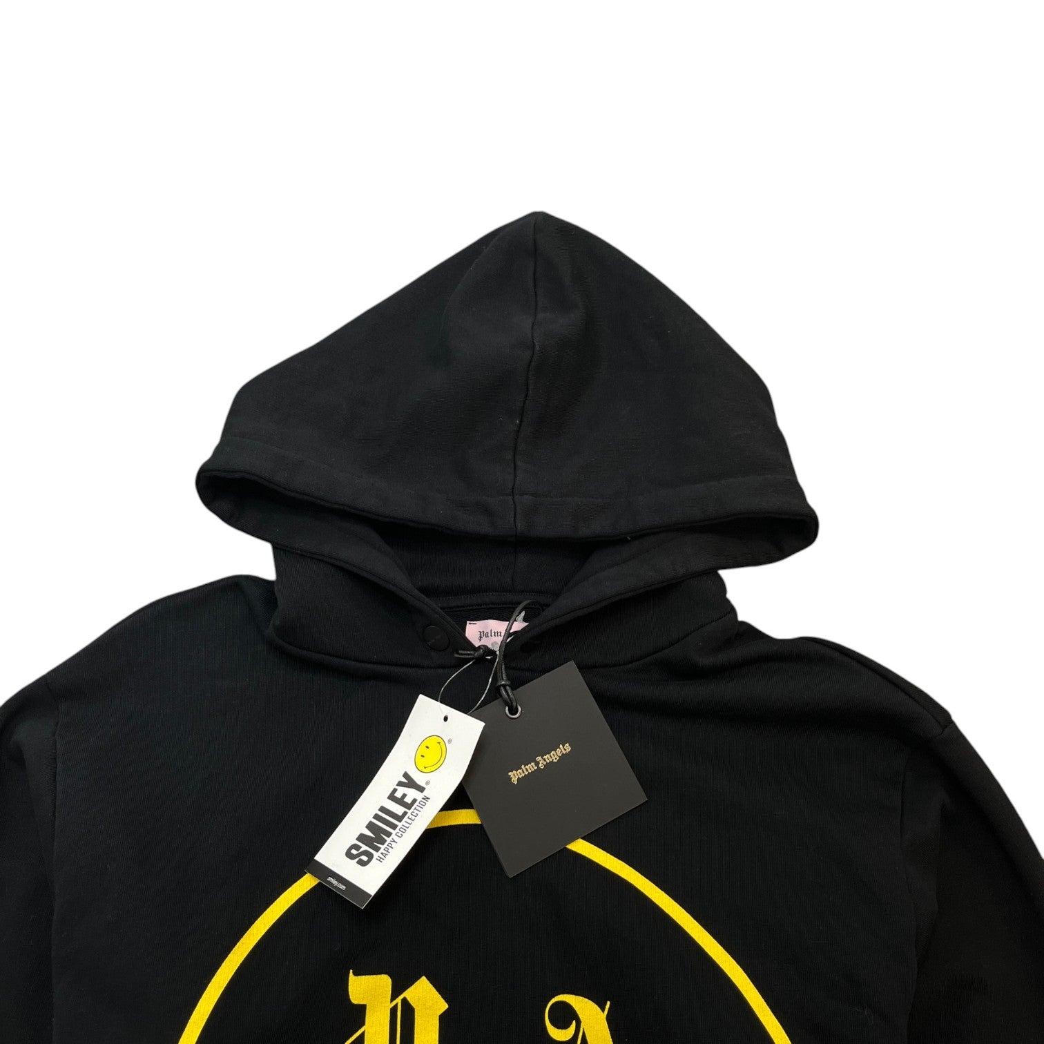 Men's Smiley Logo Hoodie Black Size L